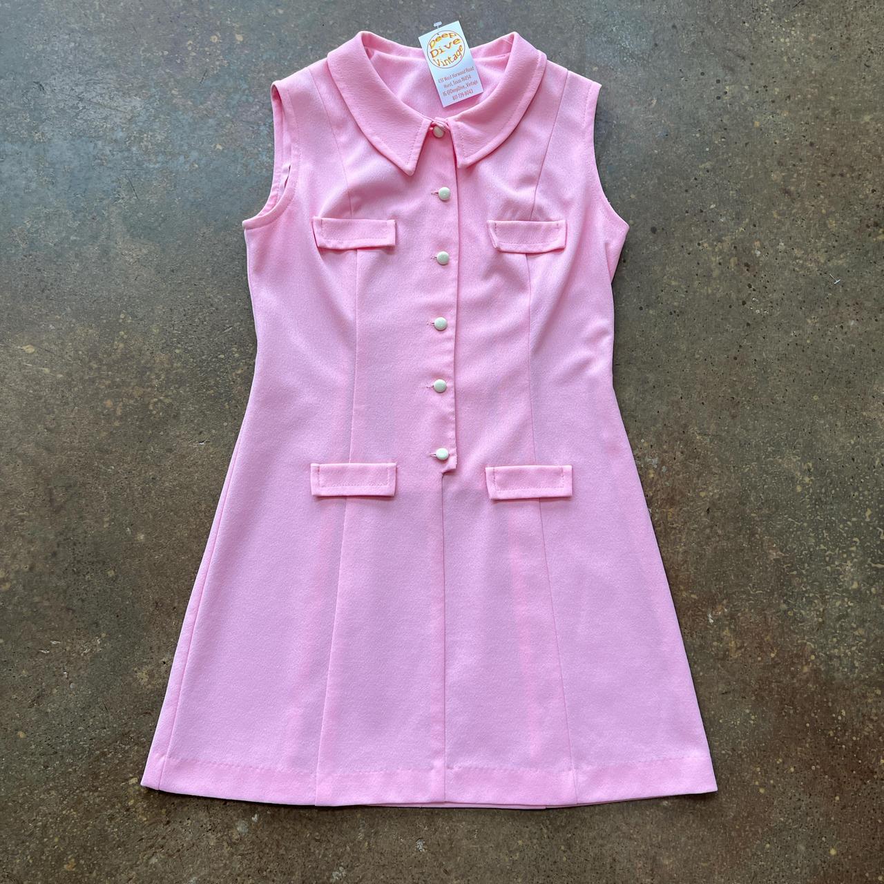 vintage-1960s-bubblegum-pink-mini-dress-sleeveless-depop