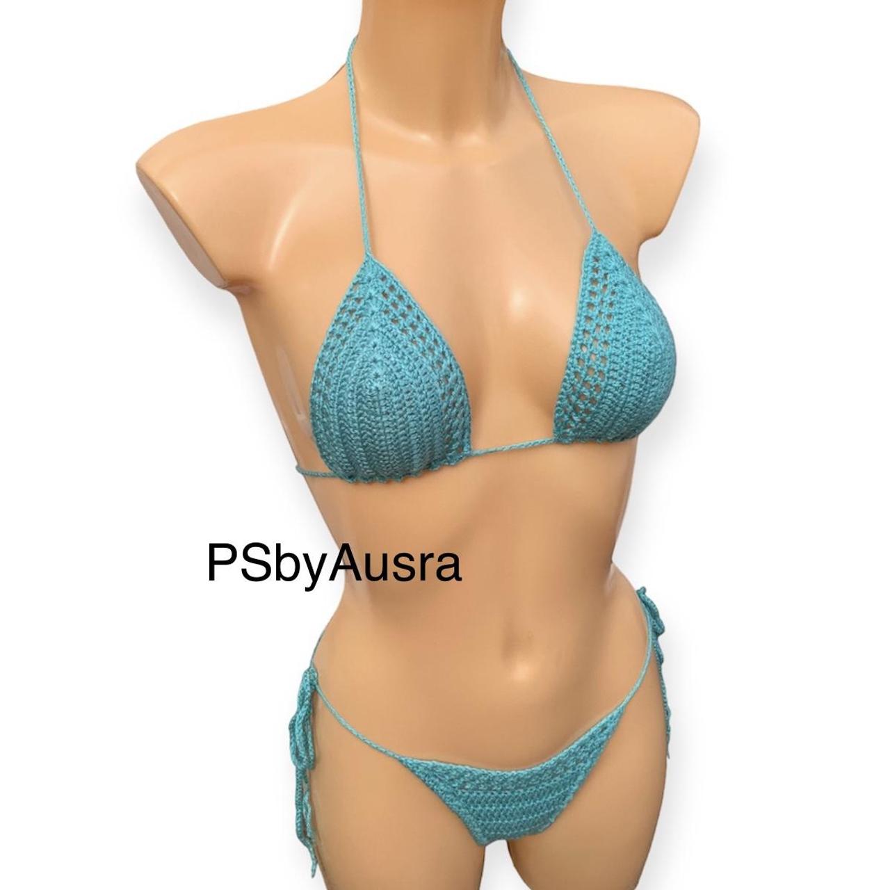 Hands On Design Women's Blue Bikinisandtankinisets Depop