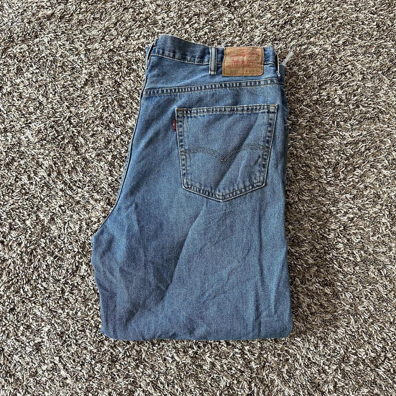 Baggy Cropped Vintage Levi 550 Jeans... - Depop