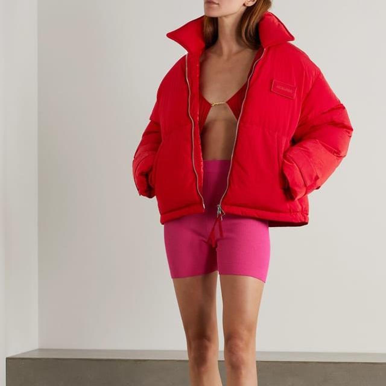 Jacquemus red La Doudoune Flocon puffer coat Minor... Depop