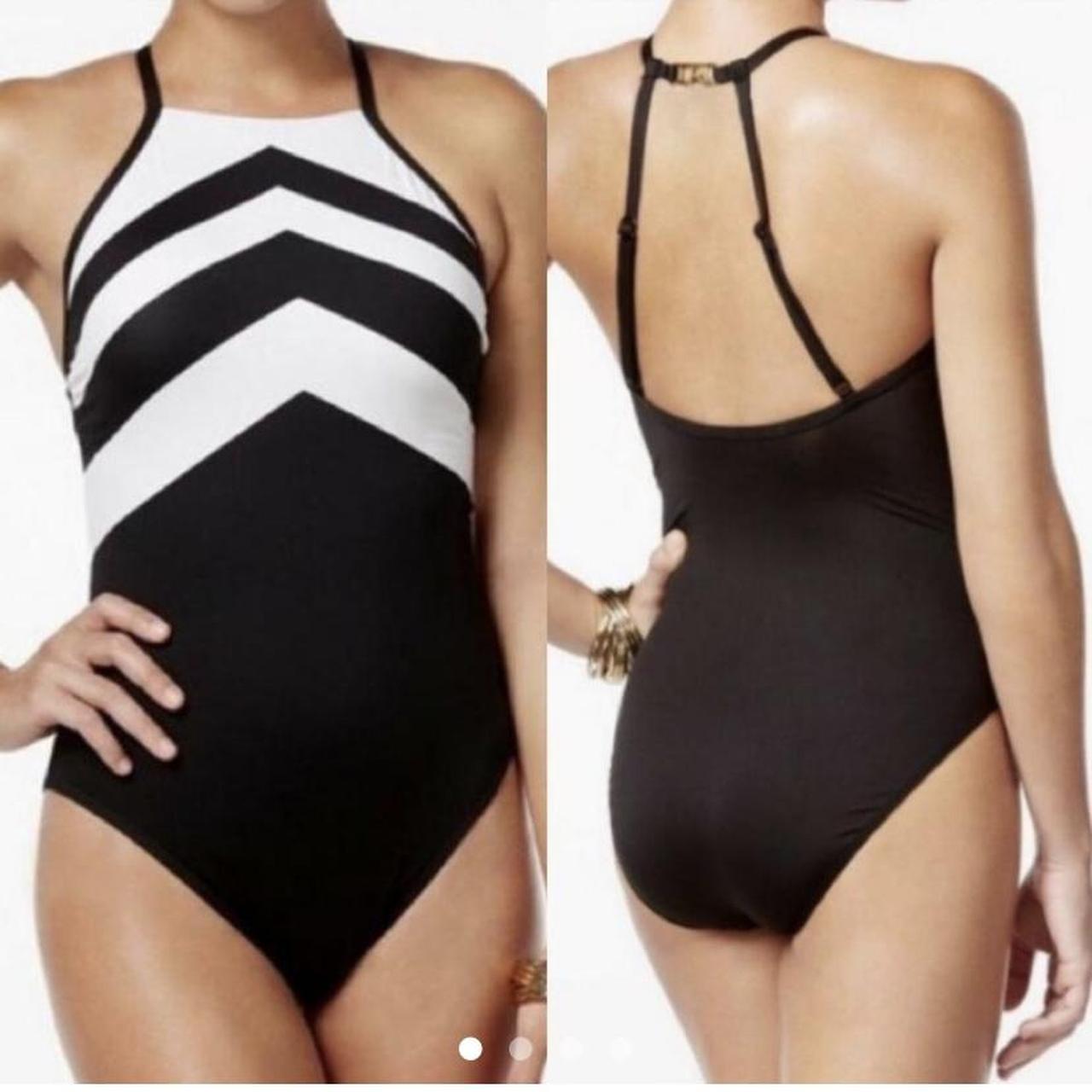 Ralph lauren black and white swimsuit hotsell