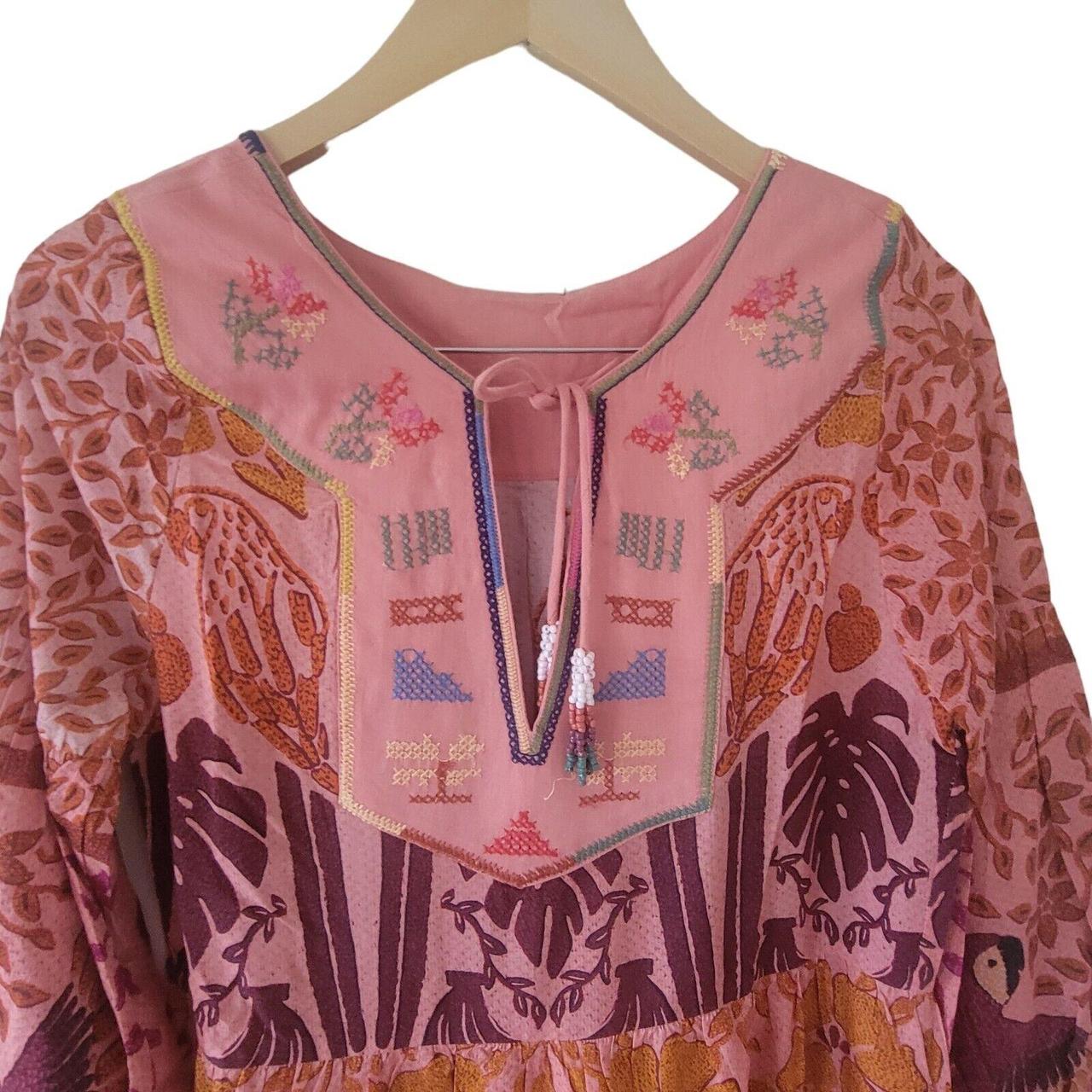 Farm Rio Anika Print Macaws Maxi Dress Size Small... | Depop