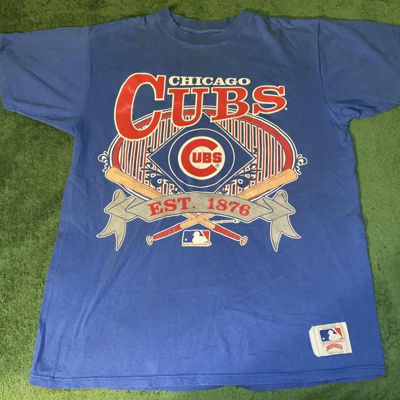 Vintage 1990s Chicago Cubs Tee T Shirt Genuine MLB Large USA Made