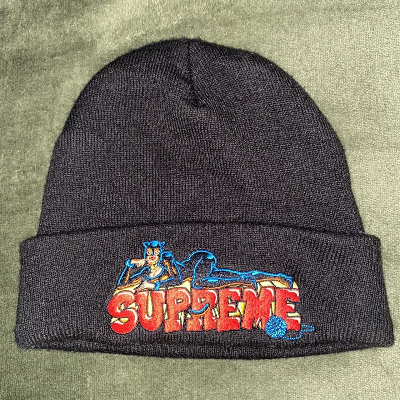 Crazy clean Supreme Catwoman collab beanie. Super... - Depop