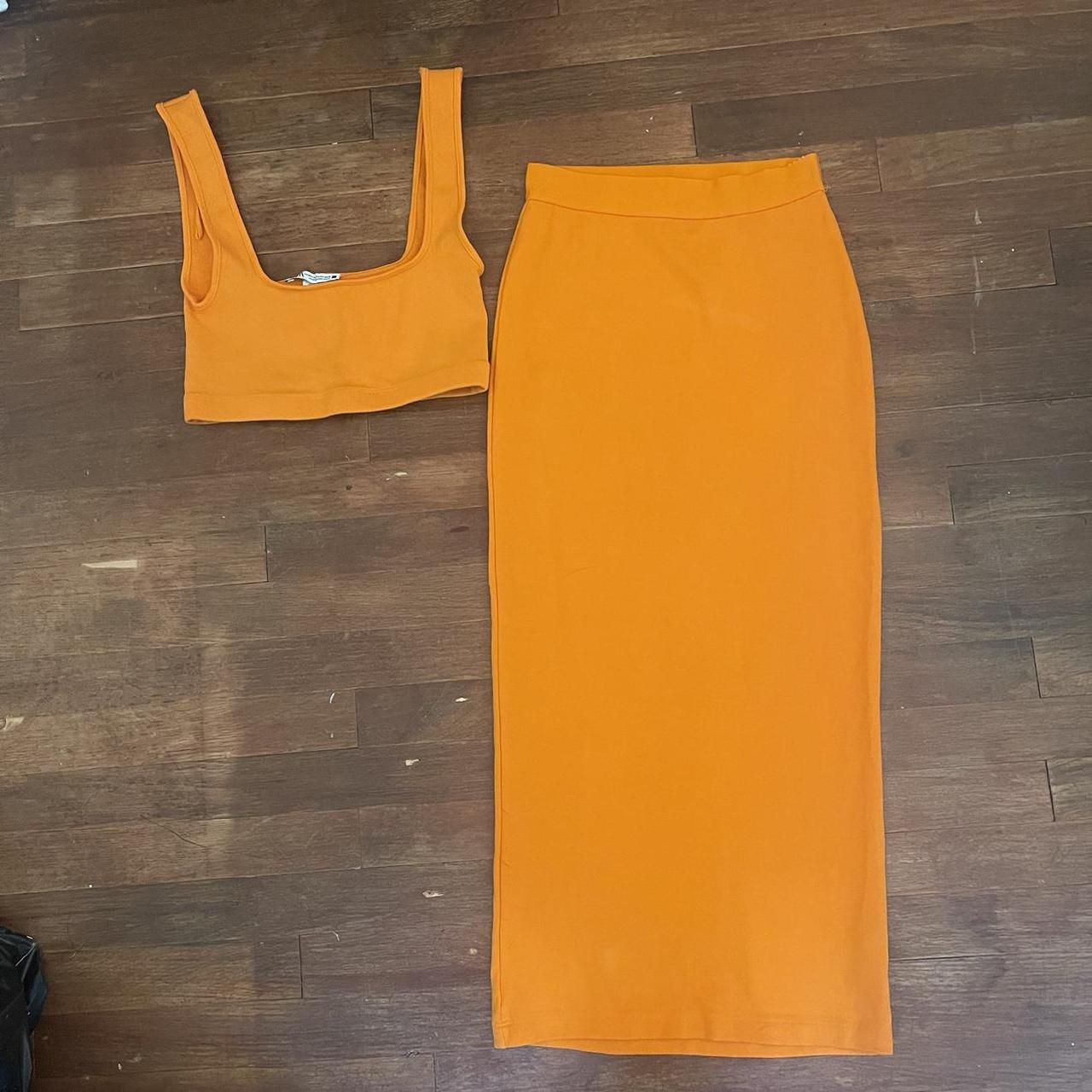 Zara skirt set, two piece set, stretchy... Depop