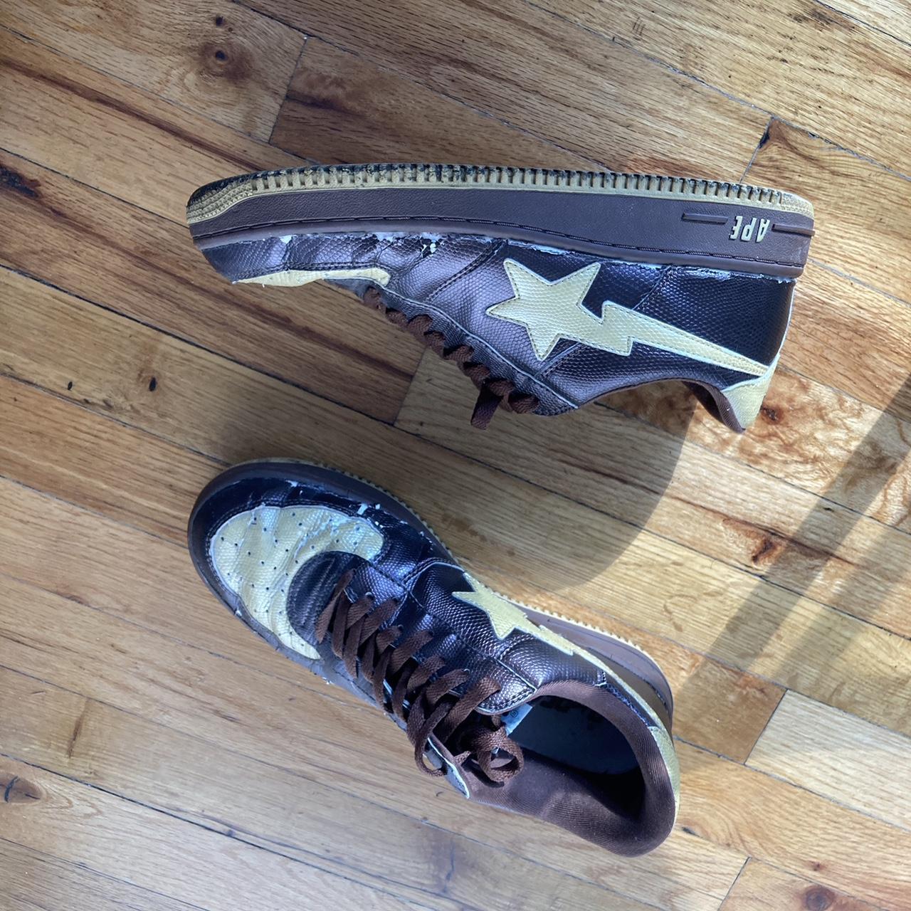 vintage bapesta sneakers. have some minor tearing... - Depop