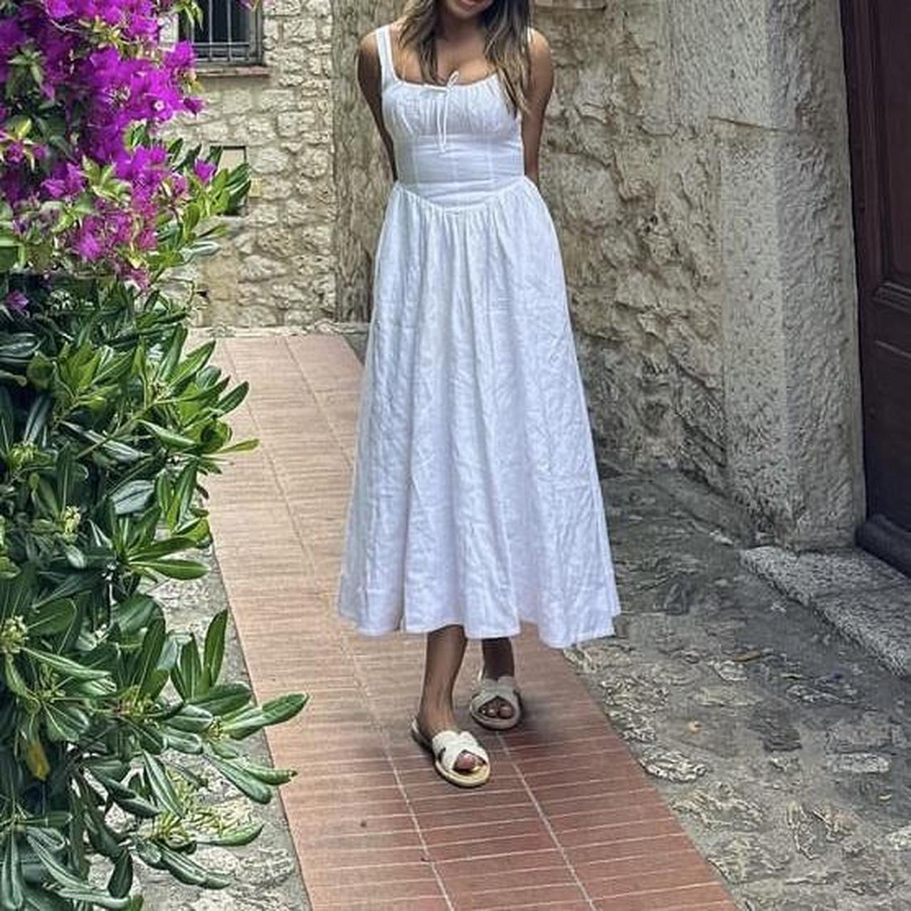 Reformation Balia linen dress immaculate condition... - Depop