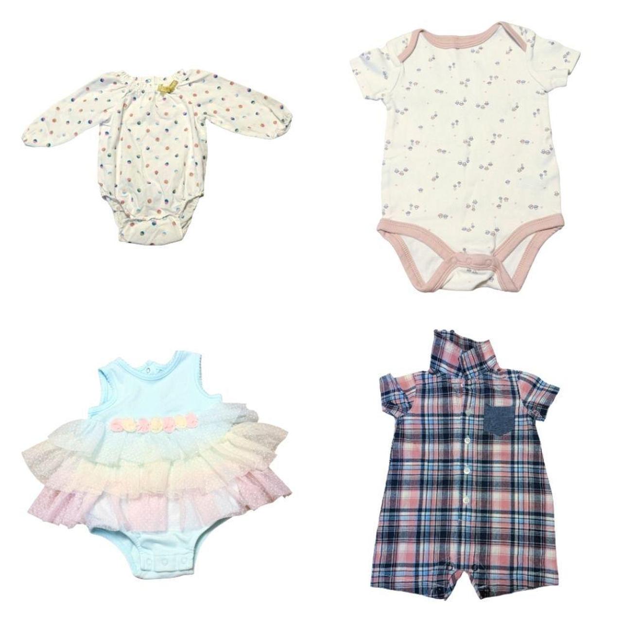 Baby Girl Clothes Lot of 4 Onesies 03 months These... Depop