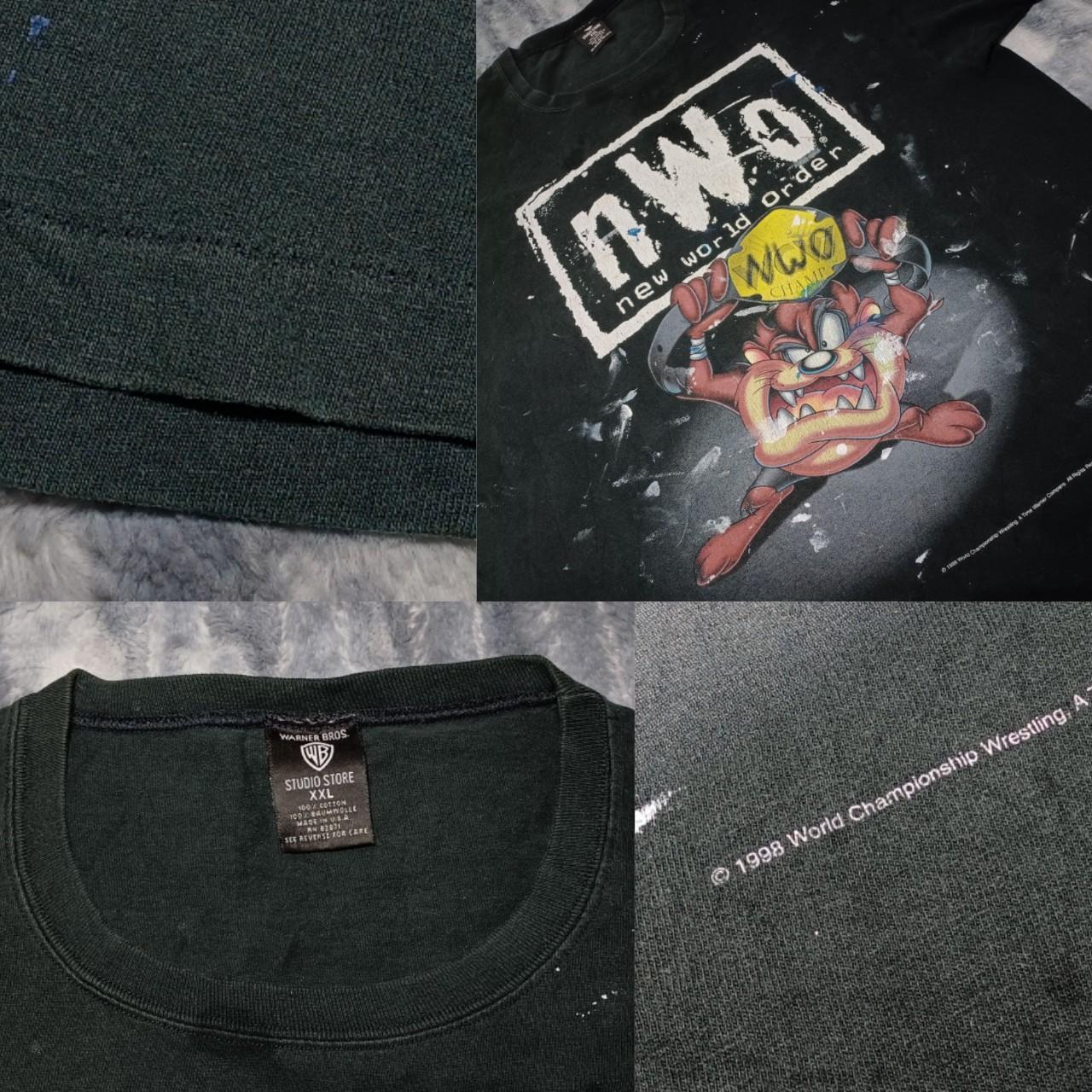 VTG 90s TAZ NWO LOONEY TUNES WRESTLING 1998 T-SHIRT SIZE XL