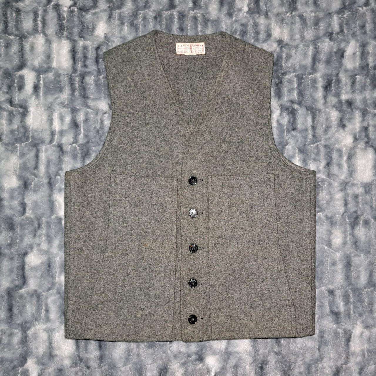 Filson Men's Grey Gilet | Depop