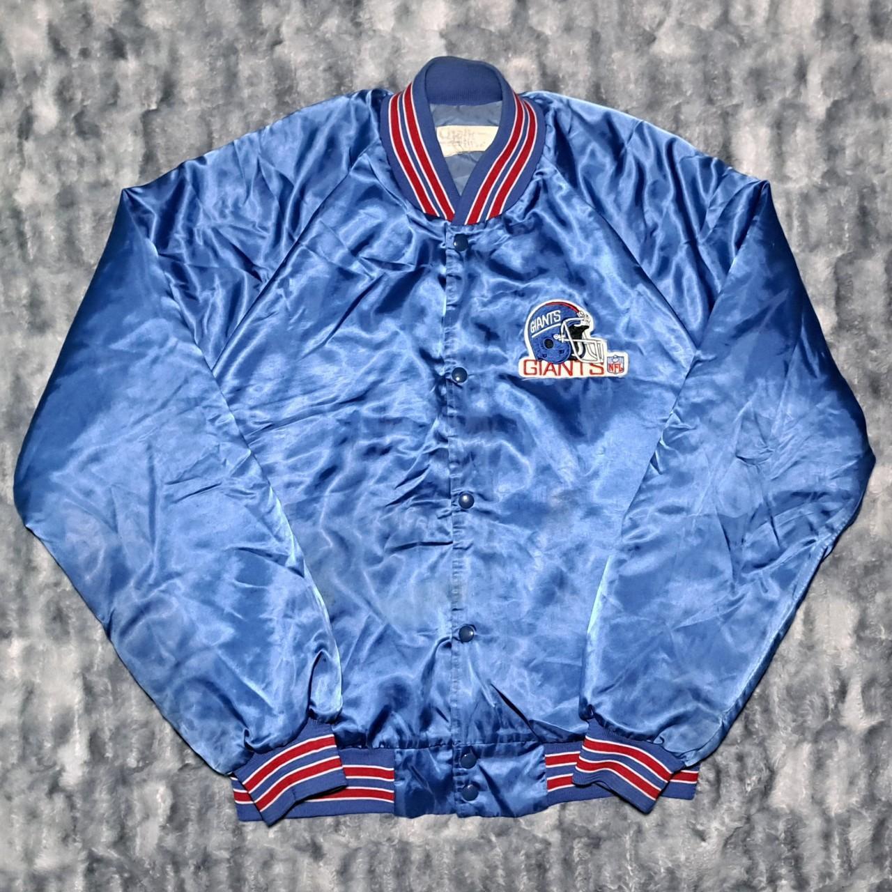 Vintage CHALK LINE New York Giants NFL Button Up Satin Varsity