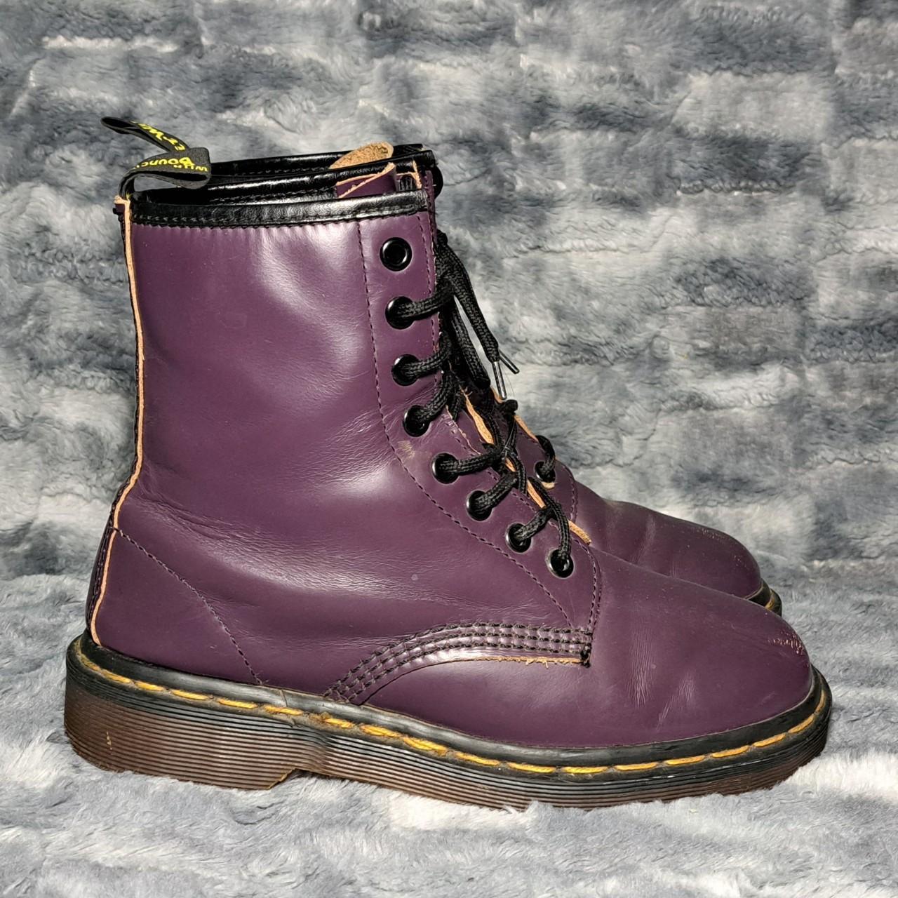 purple dr martens size 6