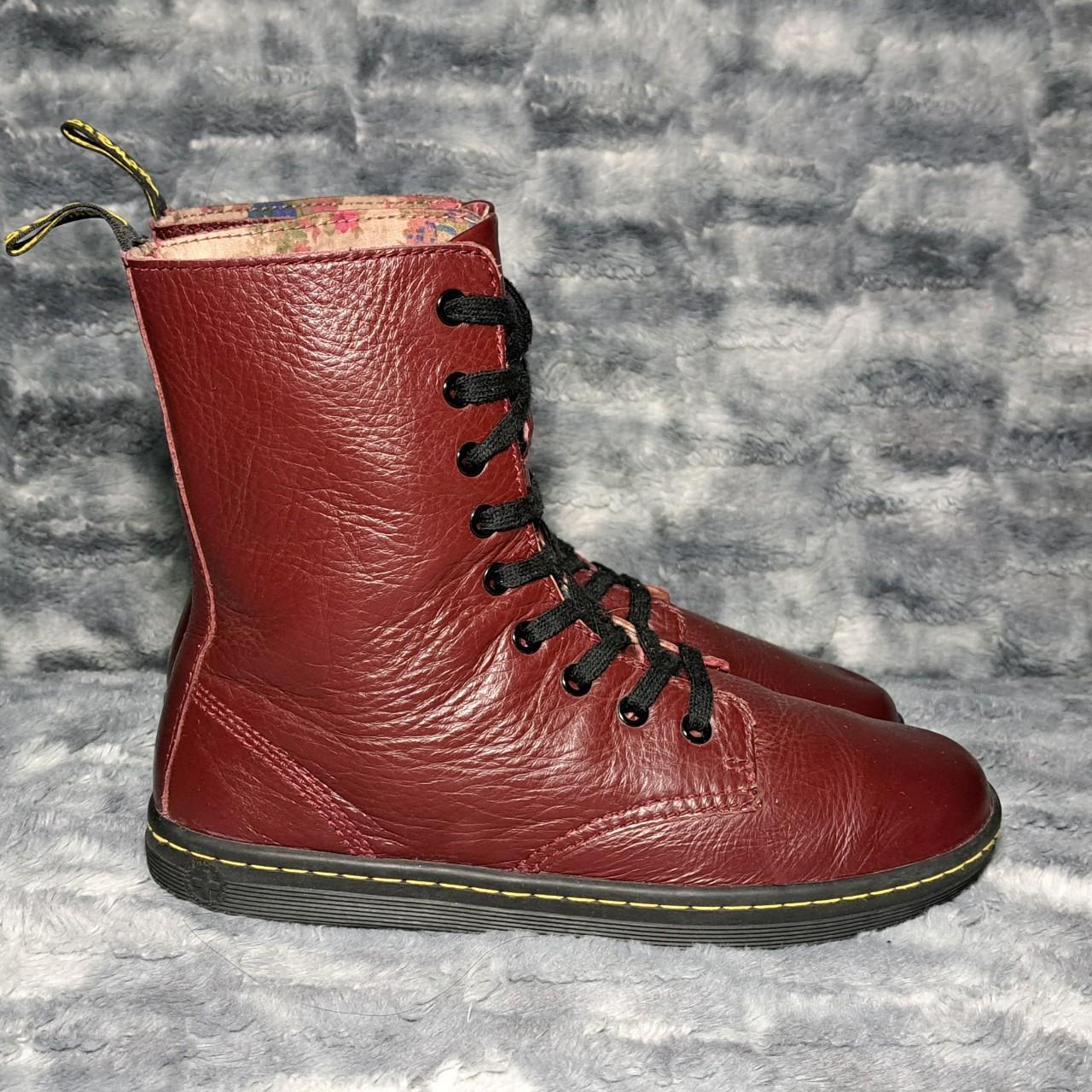 Martens Red Floral Stratford Boots, Size: