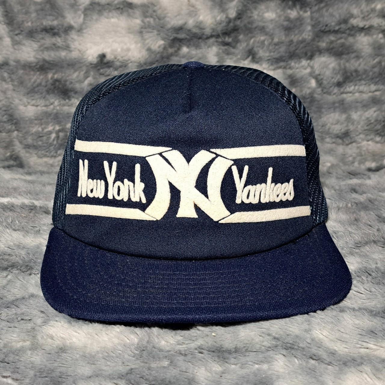 Vintage 80s New York Yankees Trucker Hat... - Depop