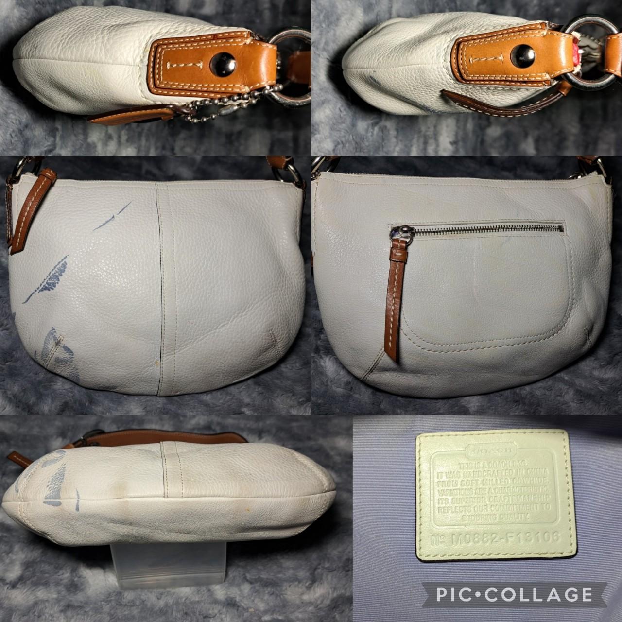 Y2k Coach Soho White Leather Hobo Handbag | Depop