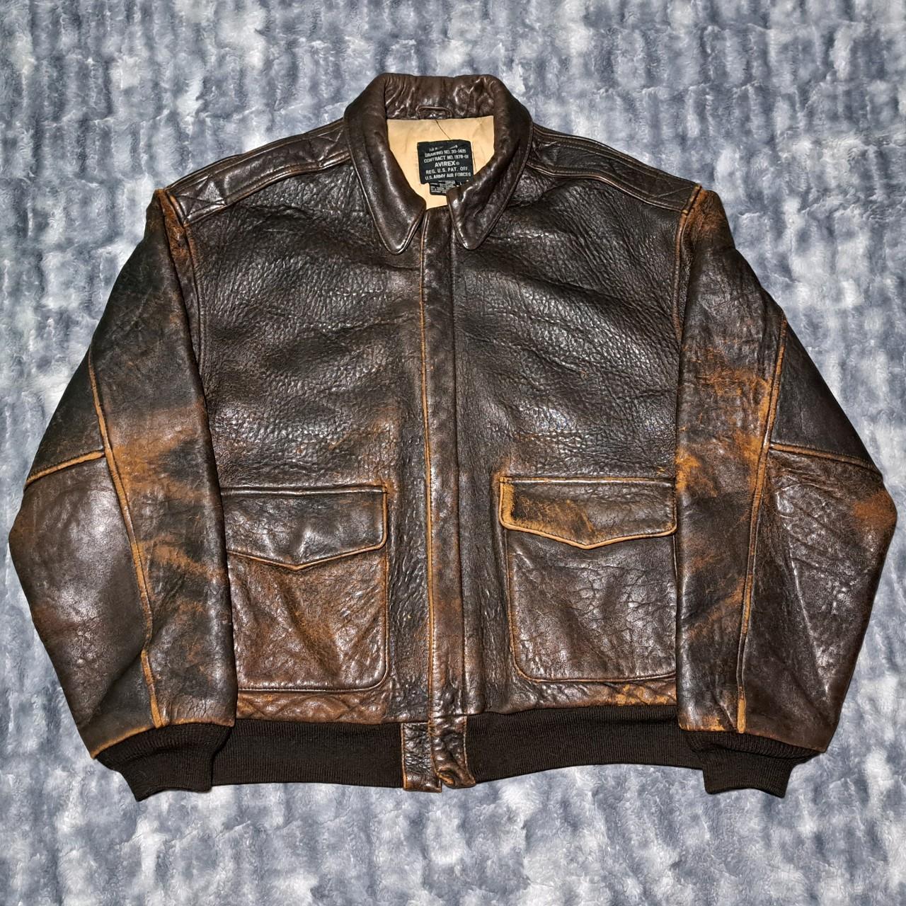 Avirex a2 leather on sale jacket