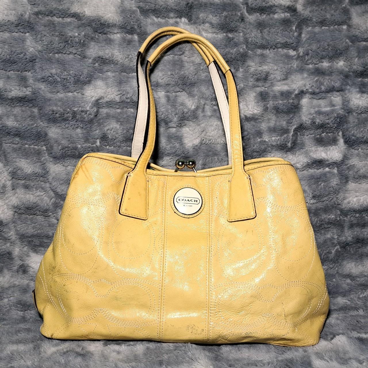 Y2k Yellow Coach Shoulder Bag Condition: a lot of | Depop