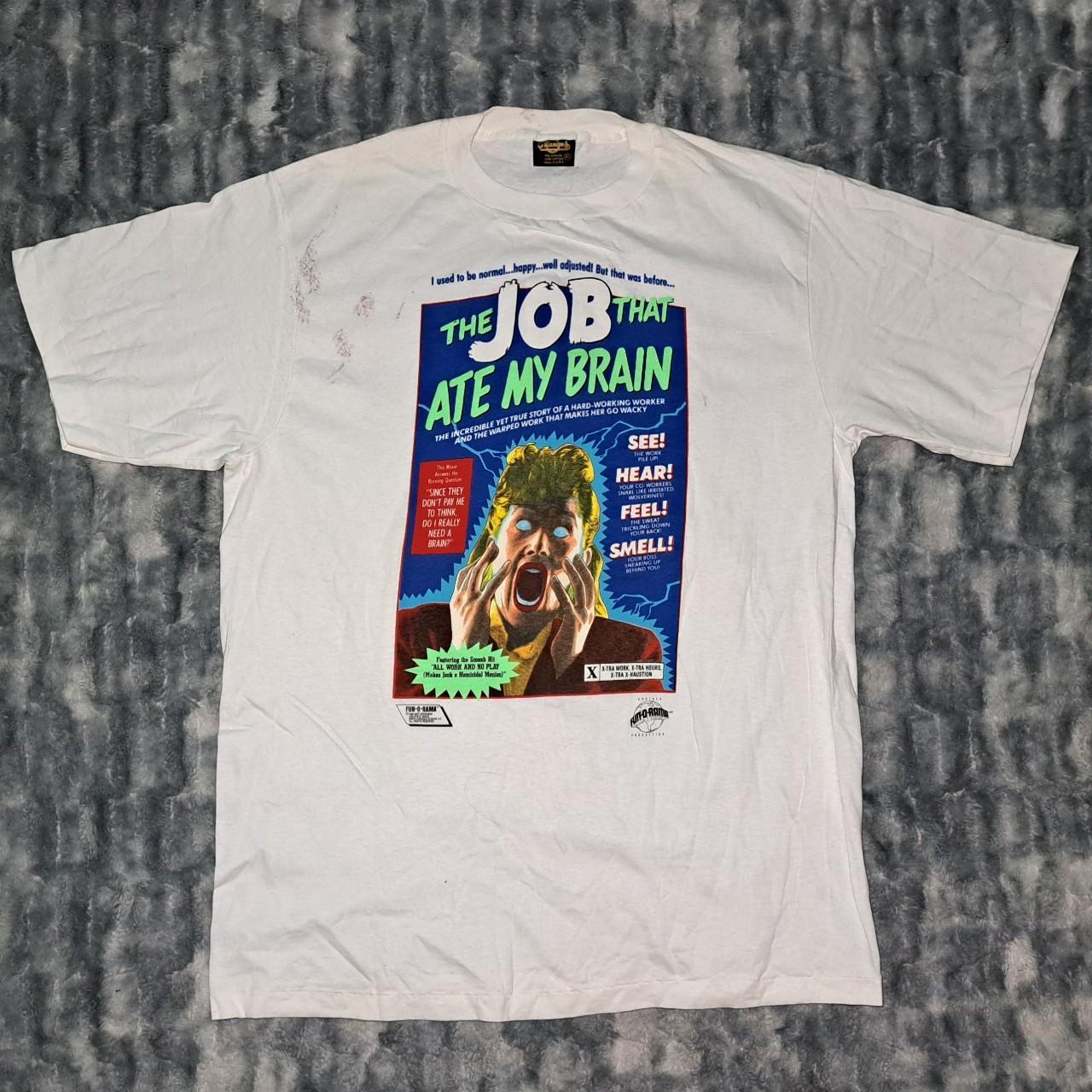 Cheapest Vintage 1989 The Job That Ate My Brain Pop Art Sweatshirt