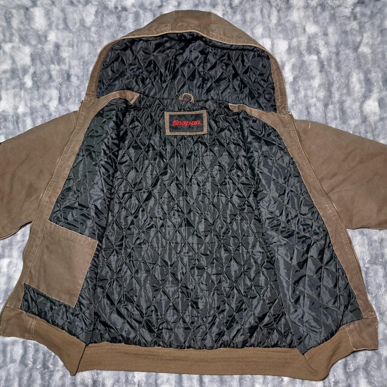 ジャケット・アウター Snap-on workwear Snap-On Workwear Jacket Mens XL Black Gray Full Zip Quilted