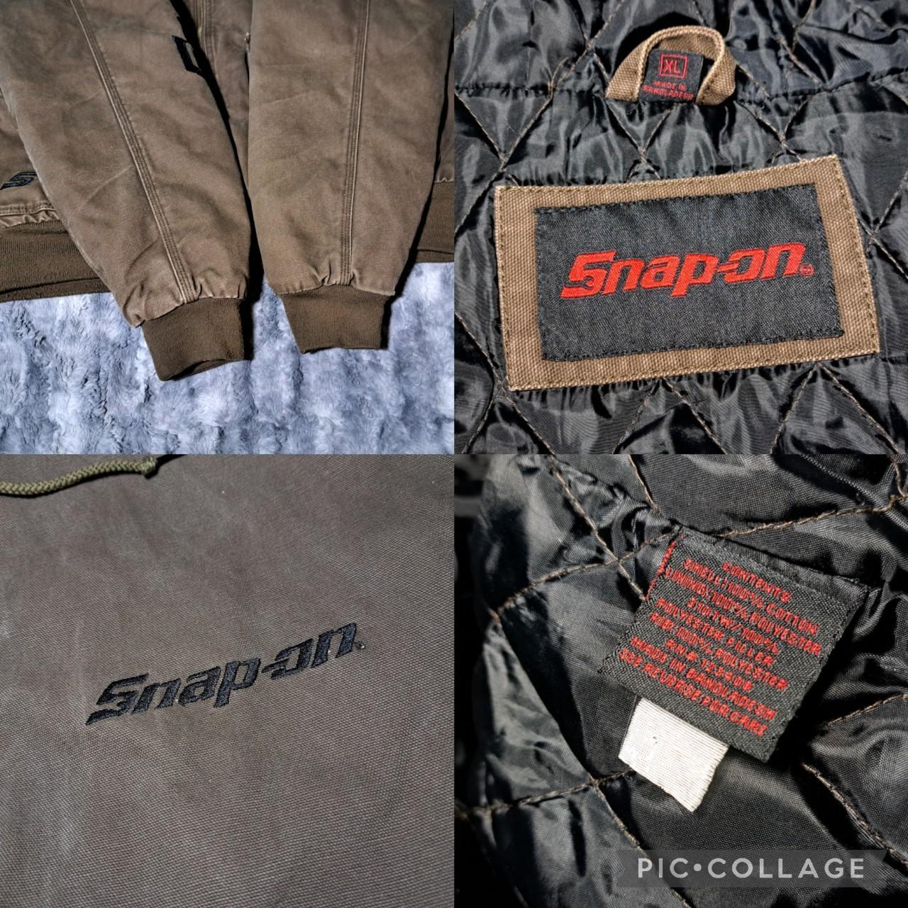 Vintage Snap-On Workwear Jacket Brown SNAP-ON Tools | Depop