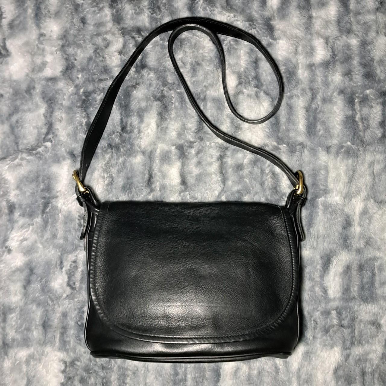 Vintage Coach black newest Fletcher leather crossbody bag 4150