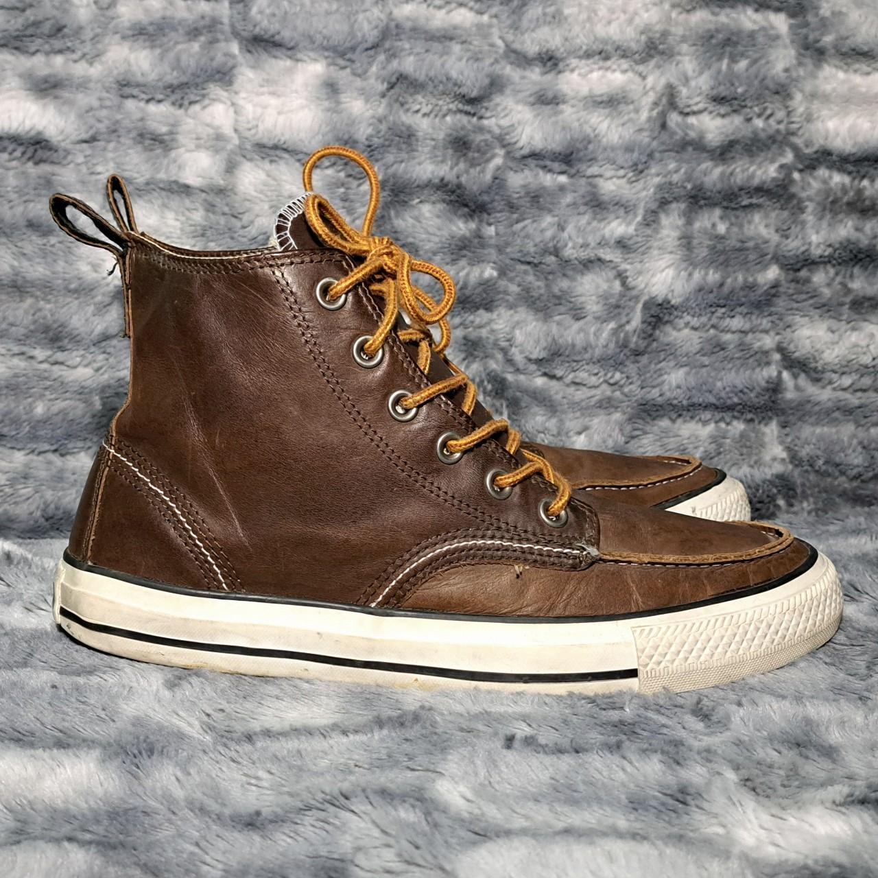 Converse Chuck Taylor All Star Classic Leather Brown. Depop