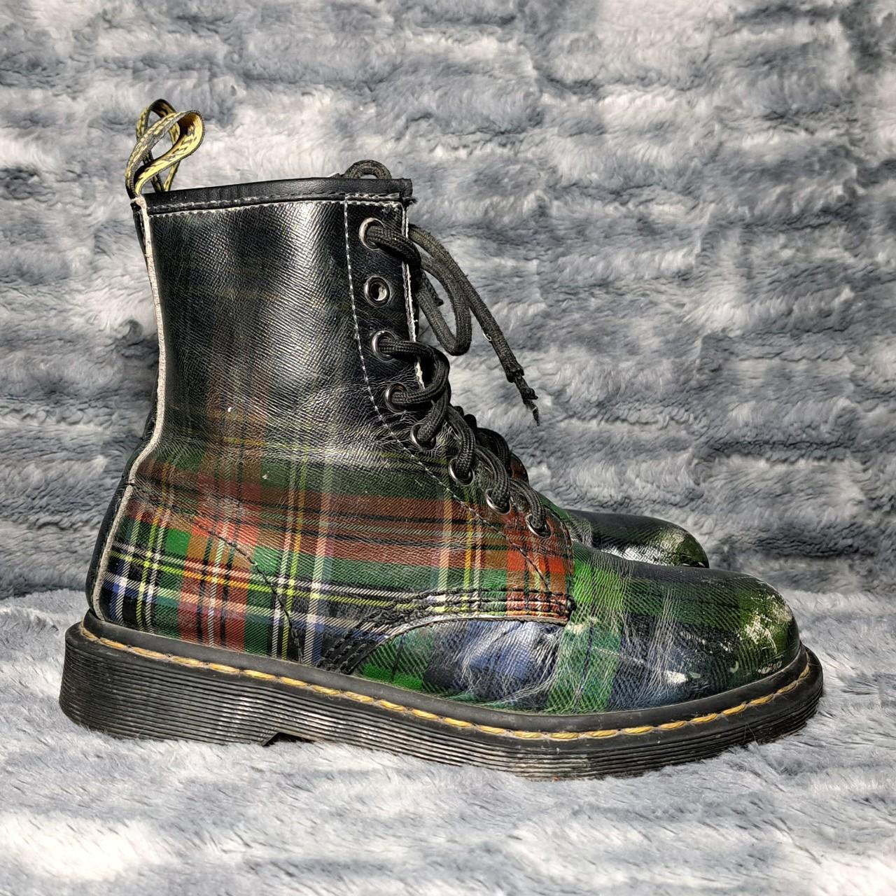 Dr. Martens Tartan plaid boots Size women s 7 Depop