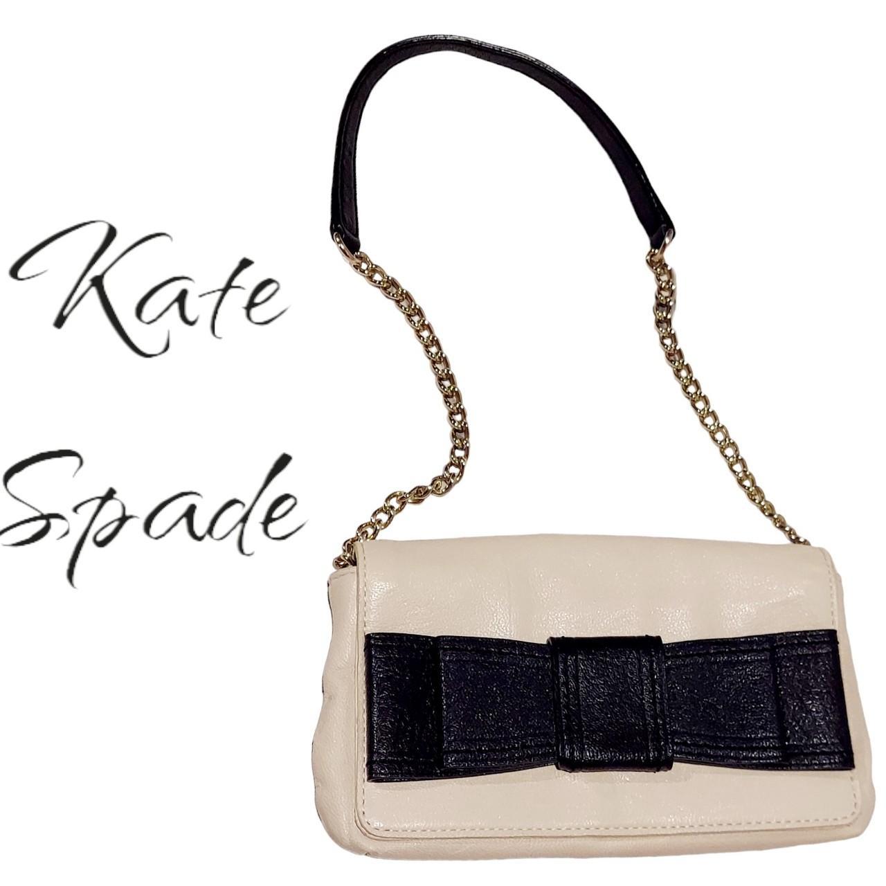 Kate Spade shoulder bag black gold chain
