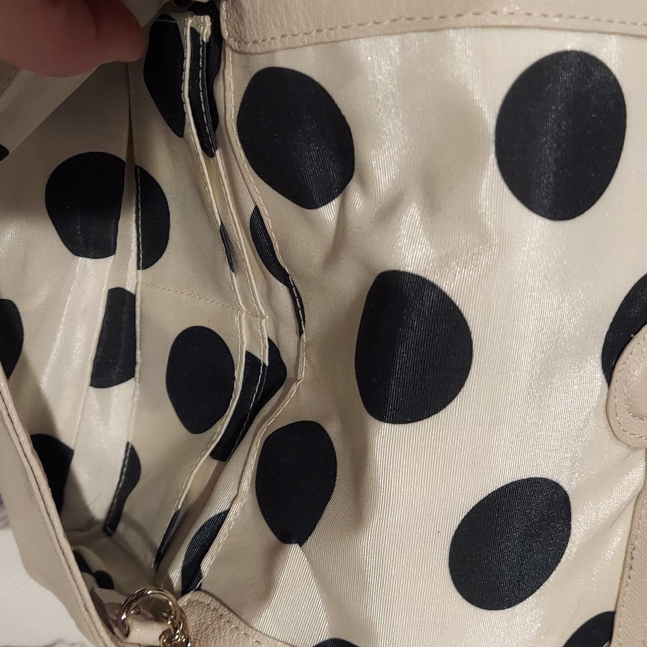 Kate Spade purse shoulder bag cream Black bow polka - Depop