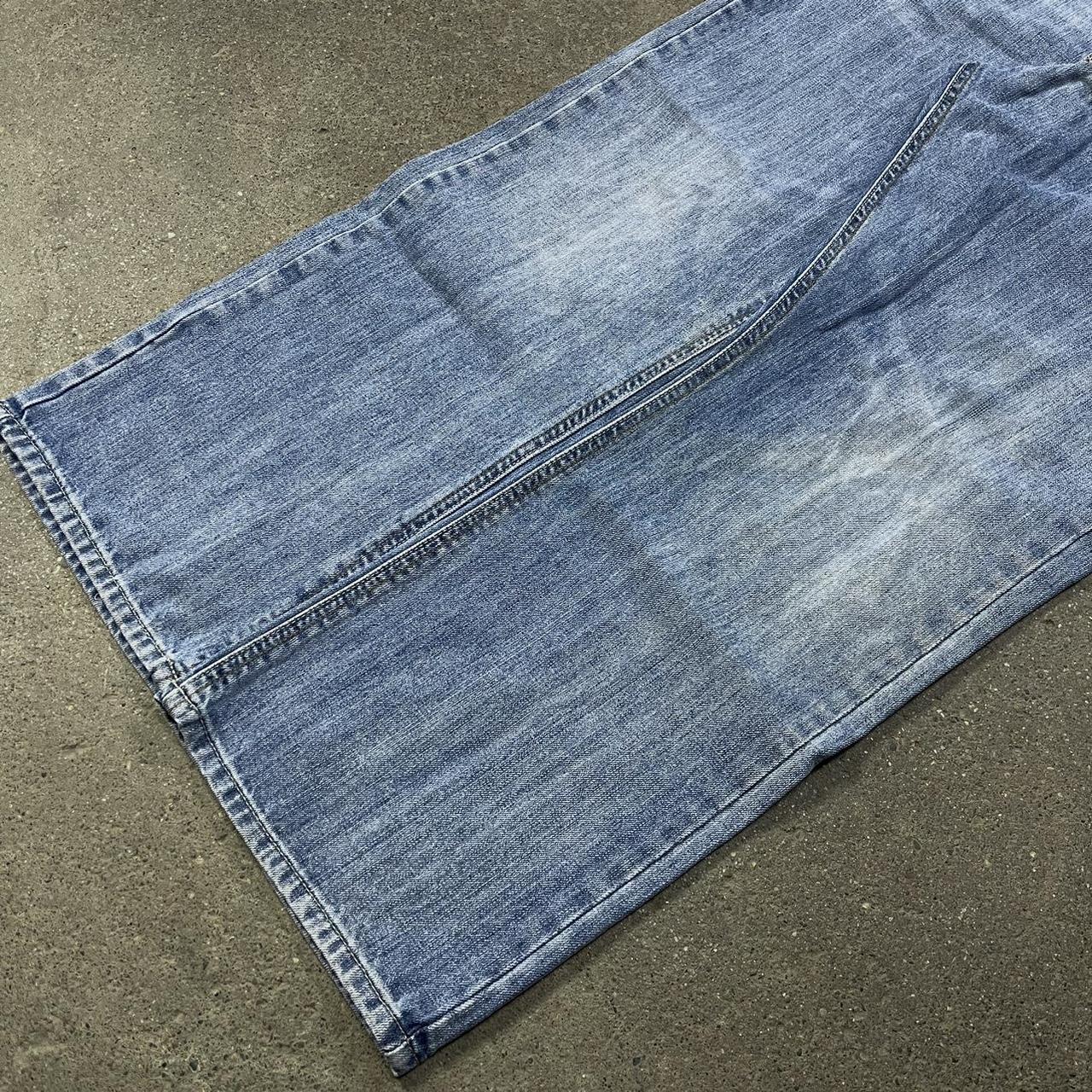 vintage 2000s faded medium stone wash wrangler jeans... - Depop