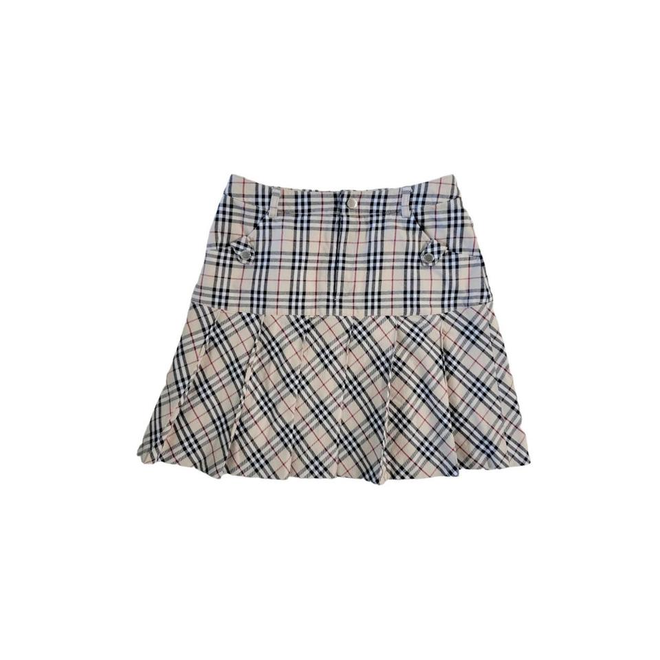 ◇ Burberry London plaid pleated mini skirt size... - Depop