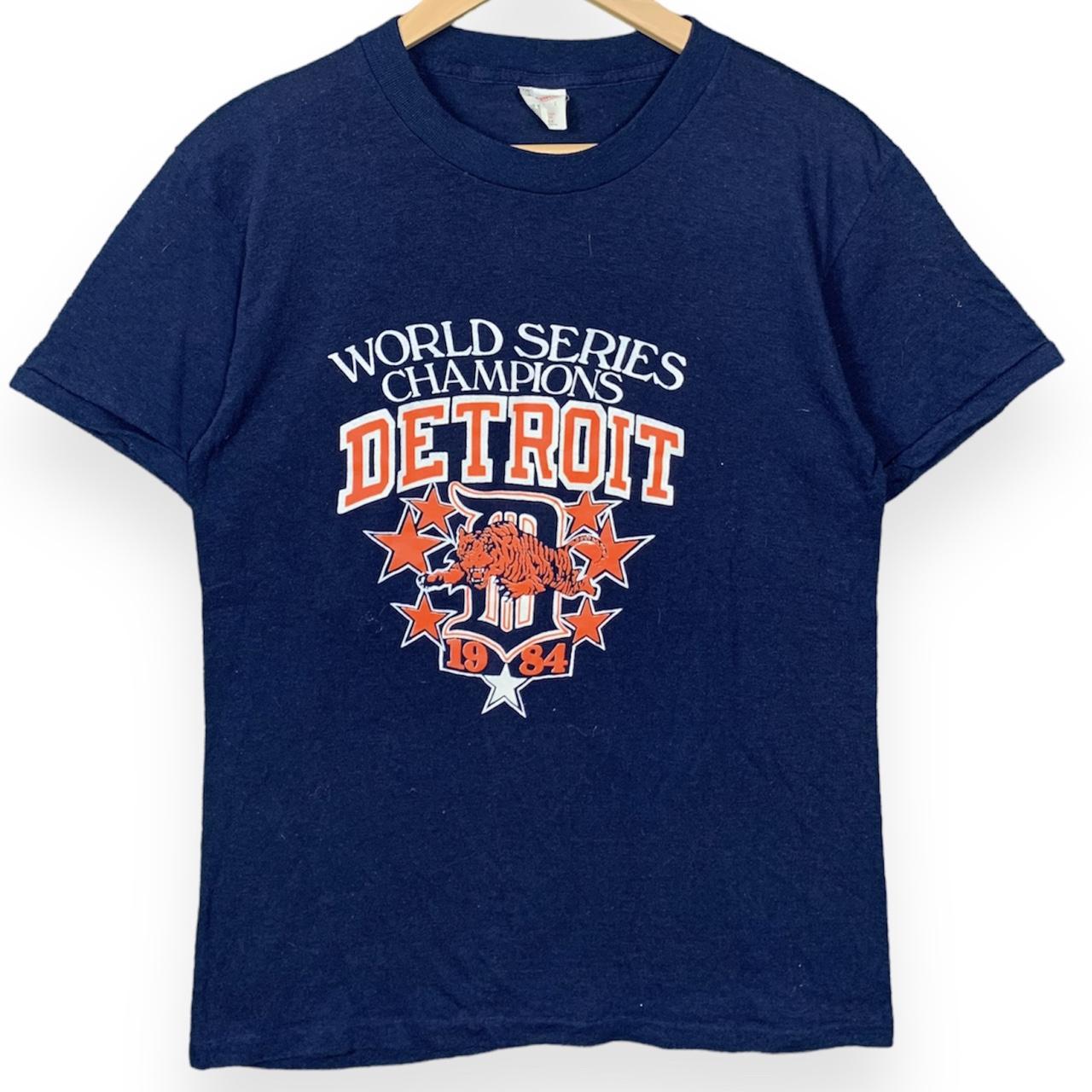 Vintage 80's Mlb Baseball Champion Detroit Tigers Men's T-Shirt