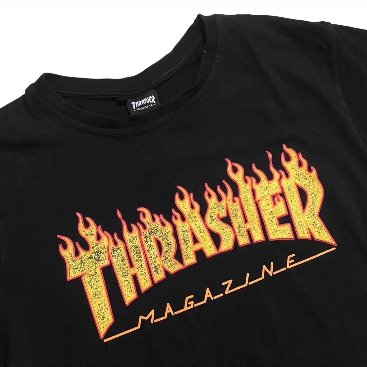 Thrasher Men's Black T-shirt | Depop