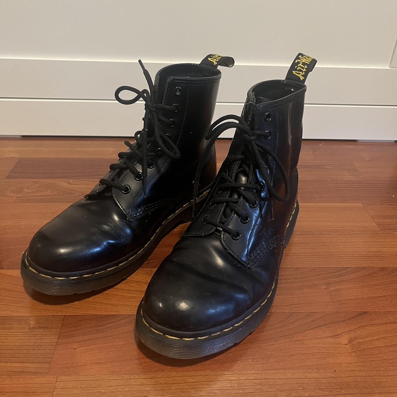 Doc Martens 1460 leather boots -worn a few times but... - Depop