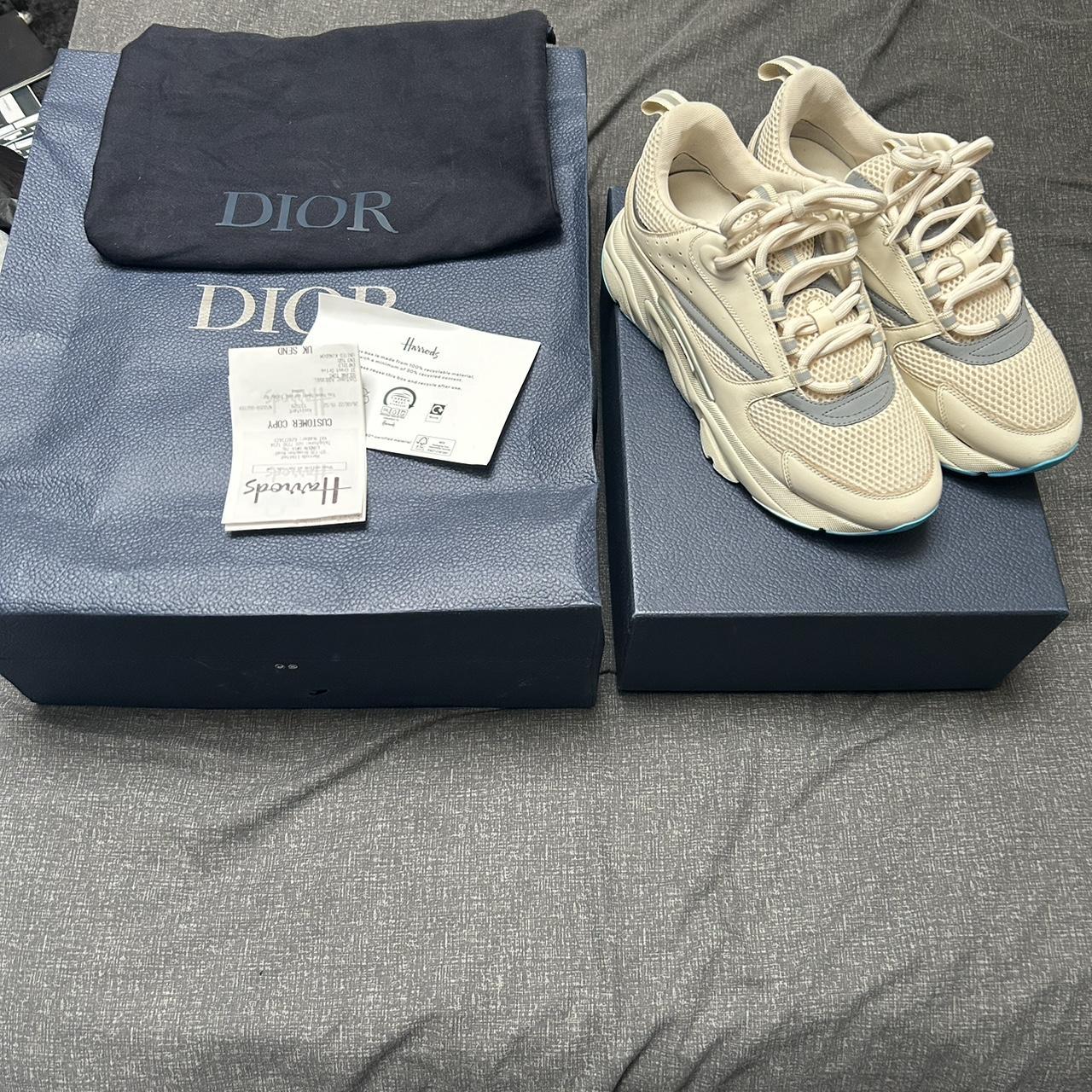 Dior B22 White Silver Blue Size 42 Only Worn A Few... - Depop