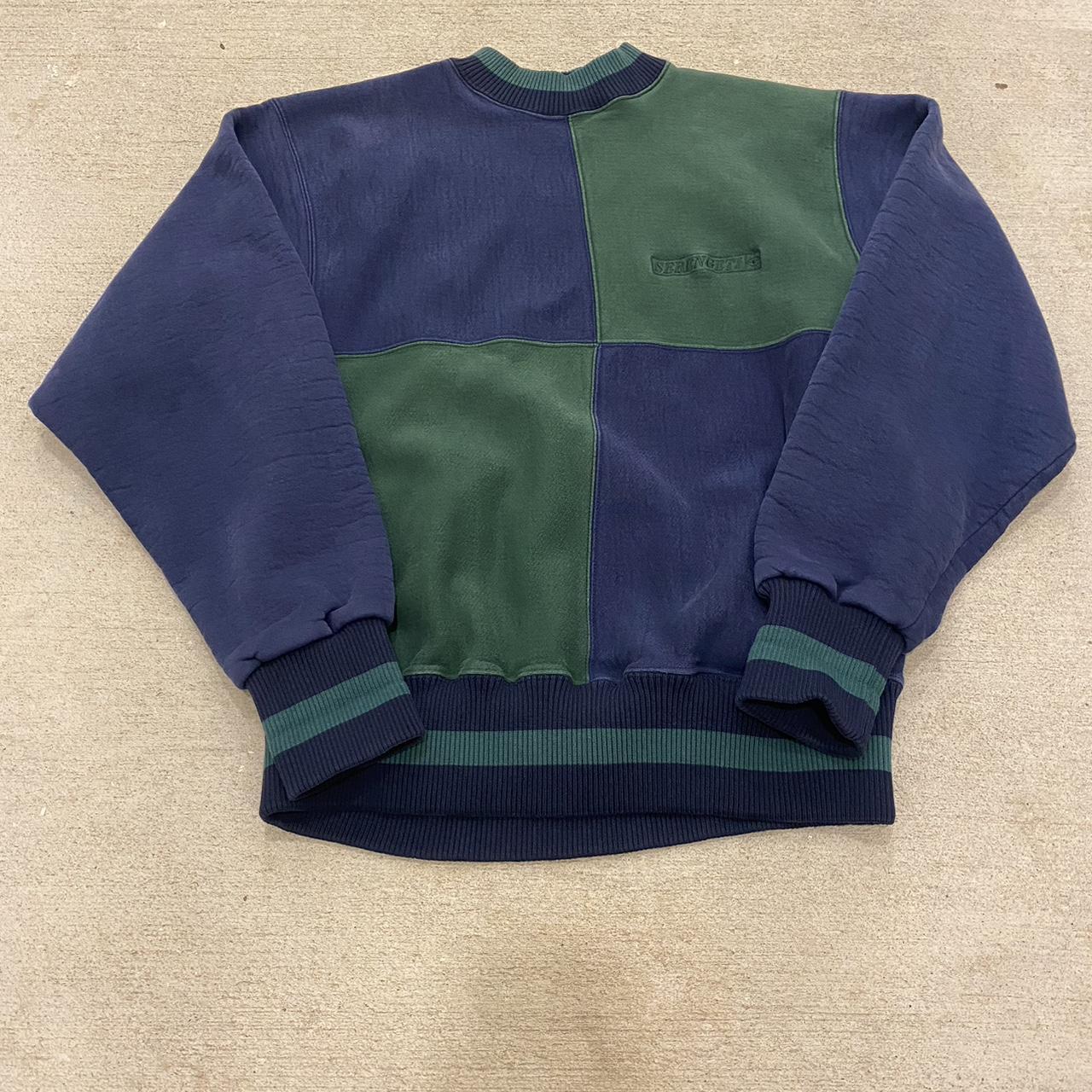 👕 • vintage late 80’s color block sweatshirt 📏 •... - Depop