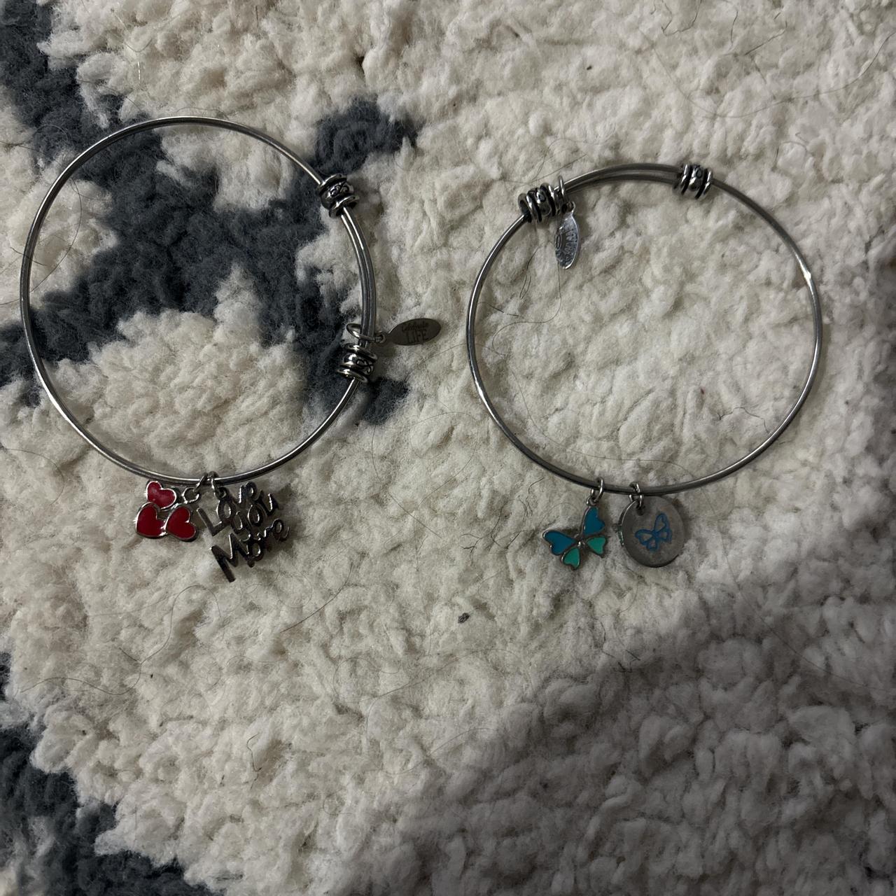 Women's Bracelet - Multi/Silver – Silver bangle b… - image 1