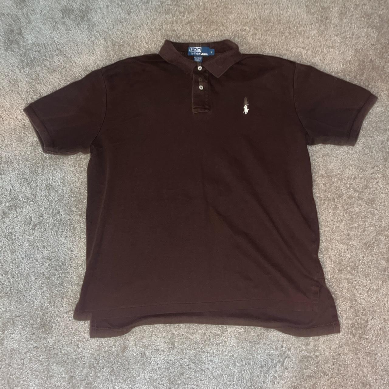 Polo Ralph Lauren Brown Polo Shirt - Depop