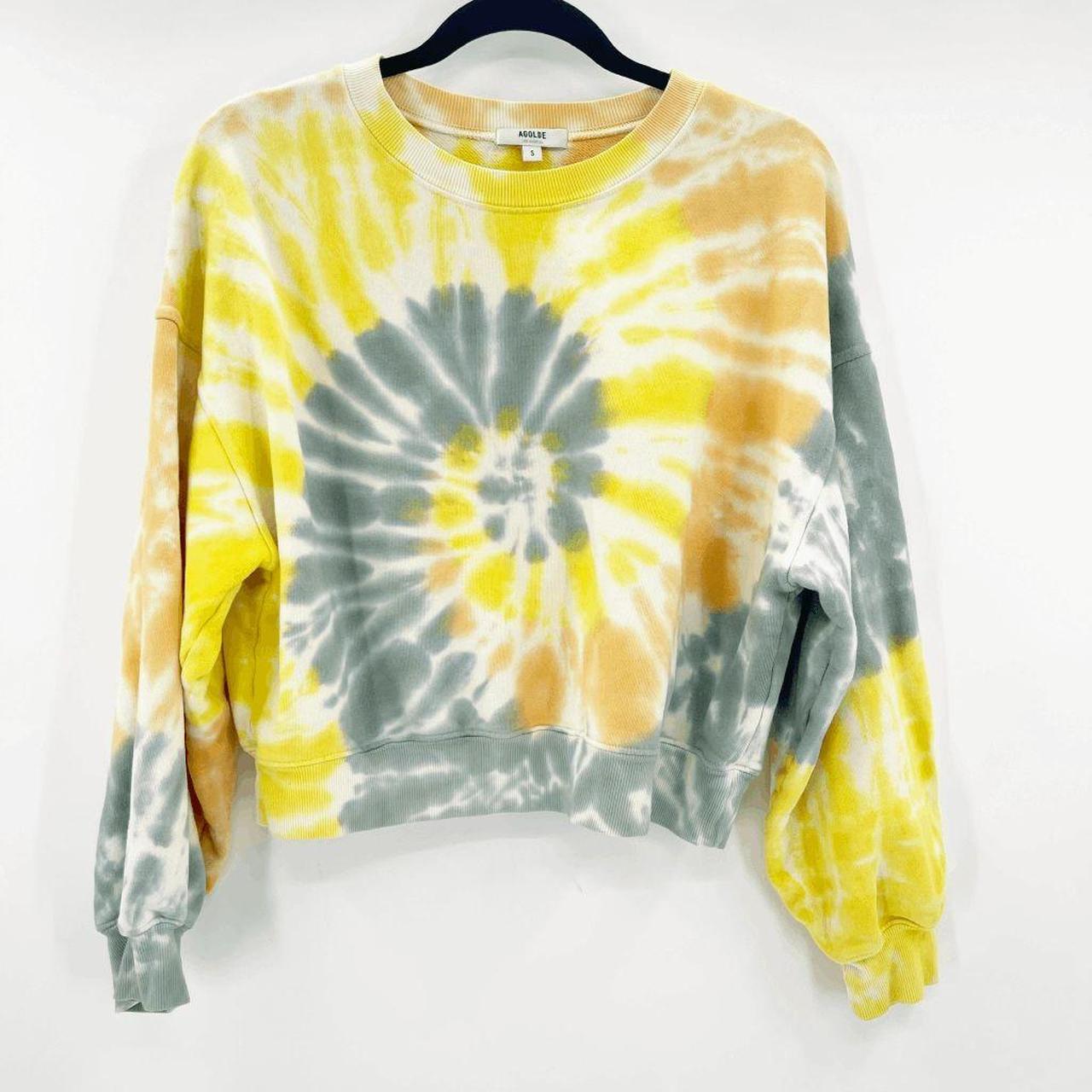 Agolde Tie Dye Balloon Sleeve Sweatshirt Women s Depop