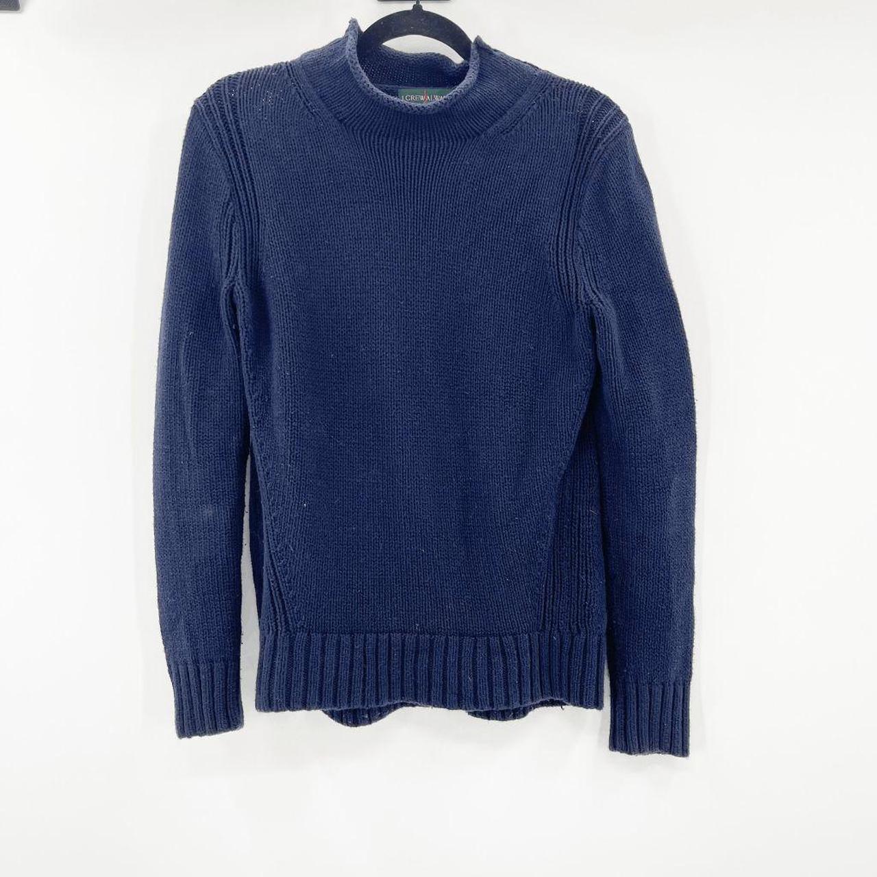 J. Crew Turtleneck Sweater Women's Size S Navy Blue... - Depop