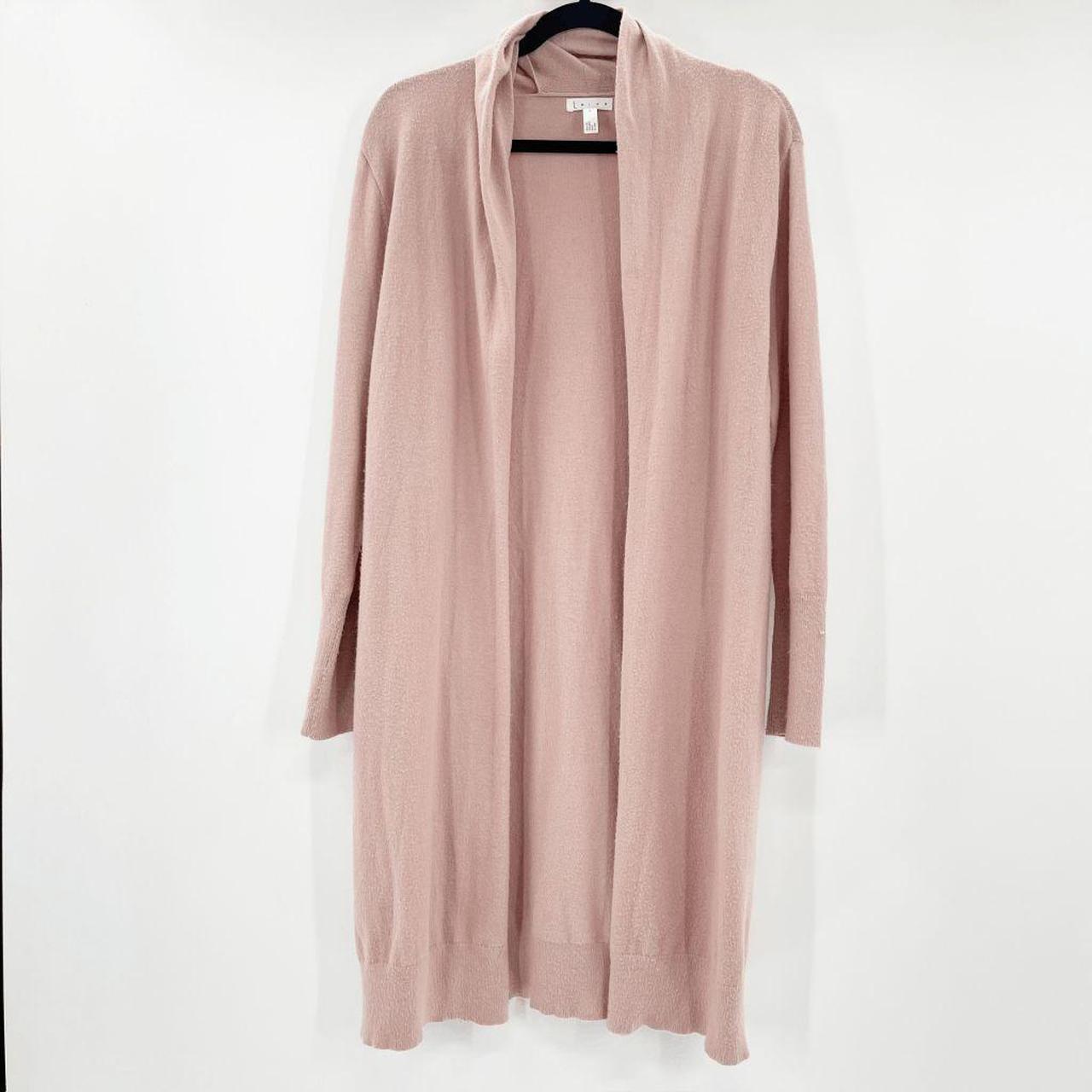 Light pink open outlet cardigan