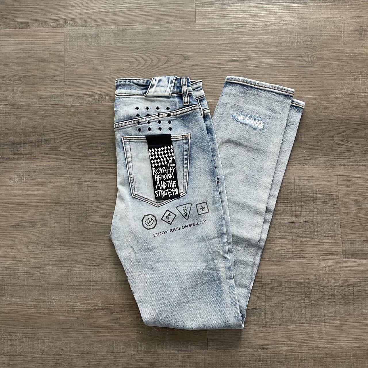 Ksubi jeans blue Chitch enjoy trashed size... - Depop