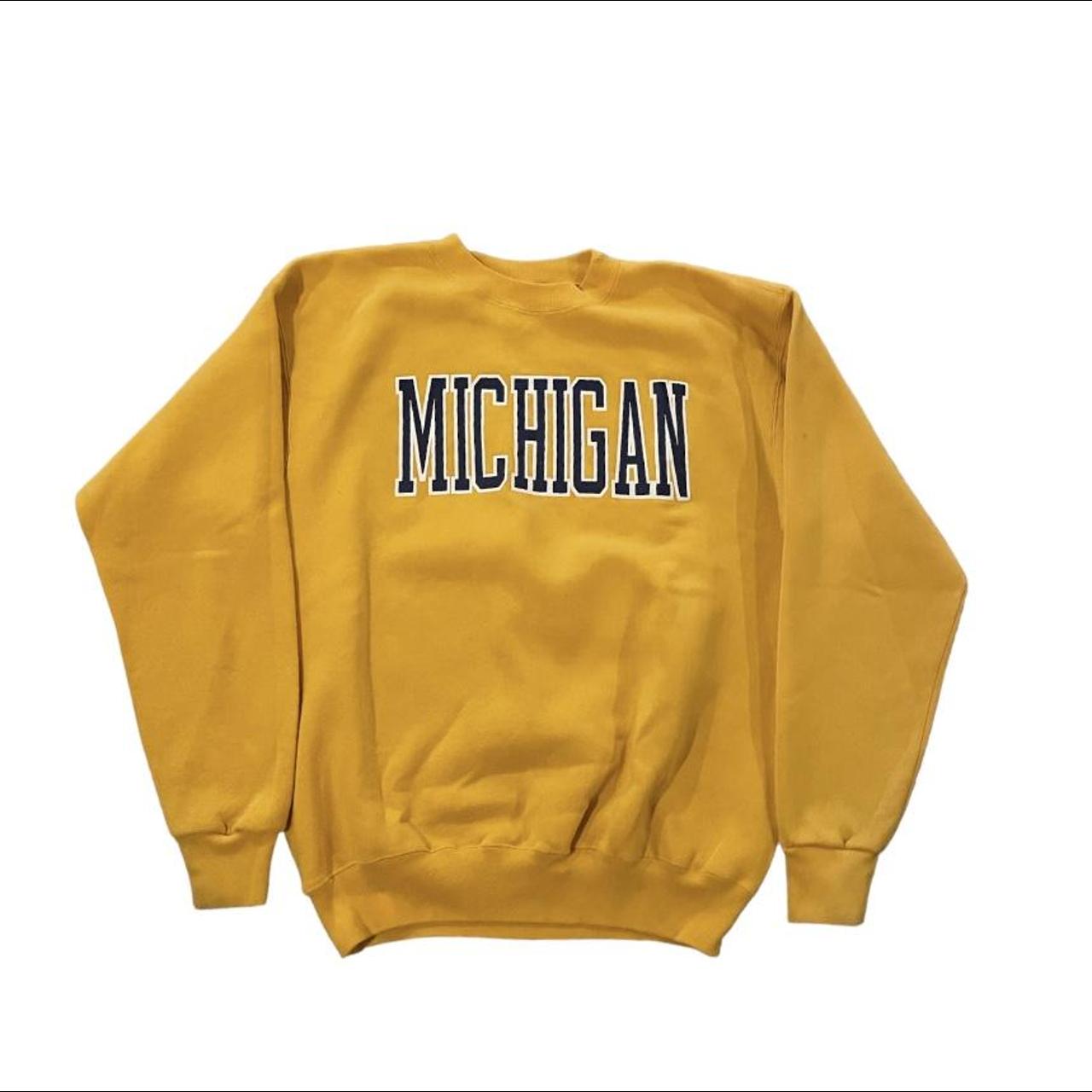 Yellow hot sale michigan crewneck