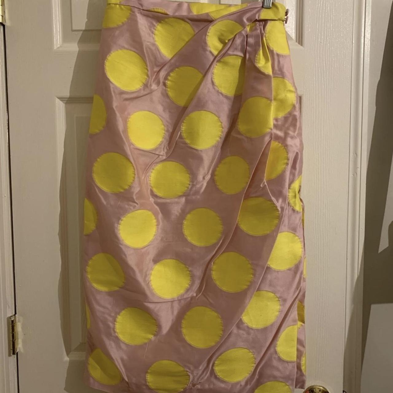 Carolina Herrera Women's Pink and Yellow Skirt (2)