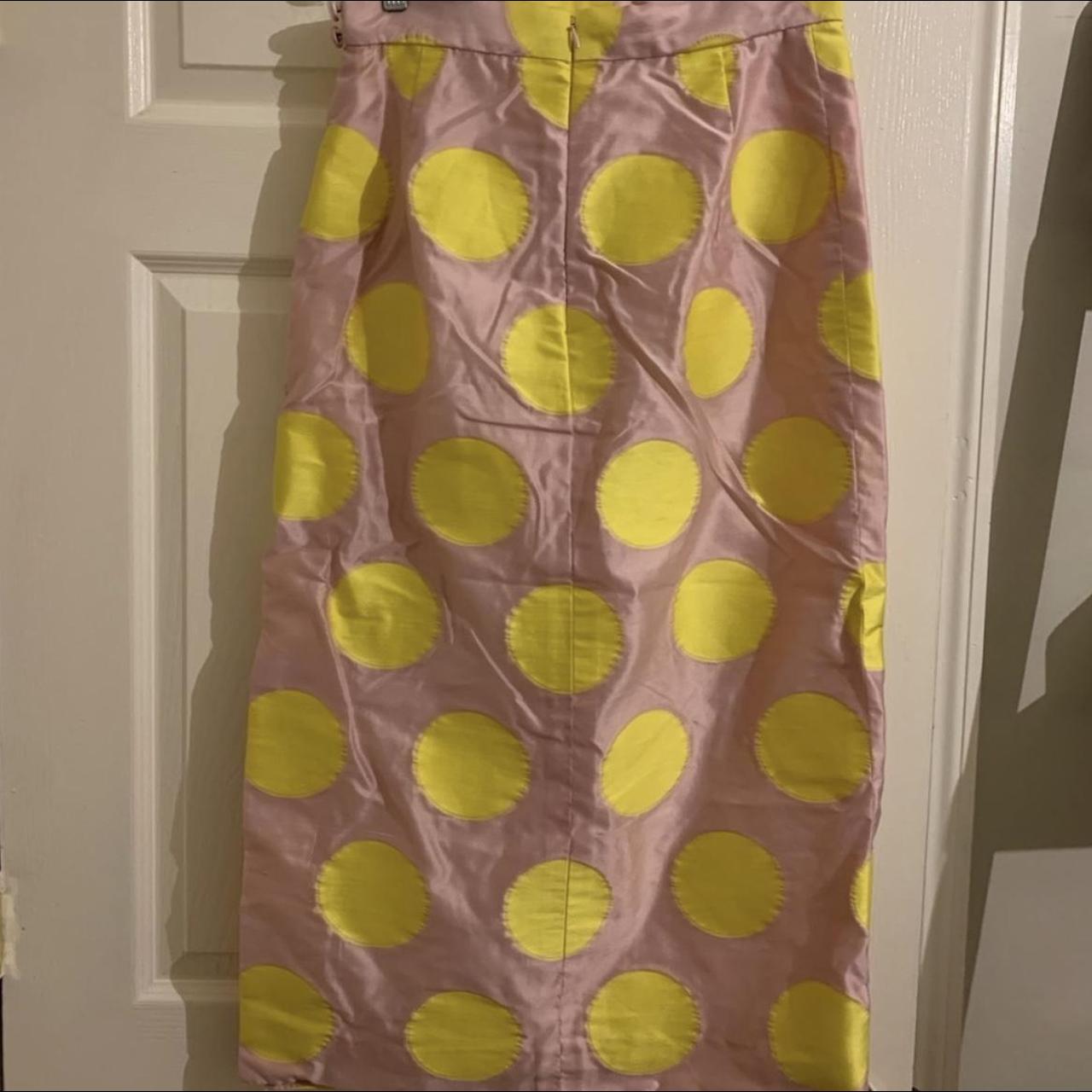 Carolina Herrera Women's Pink and Yellow Skirt (3)