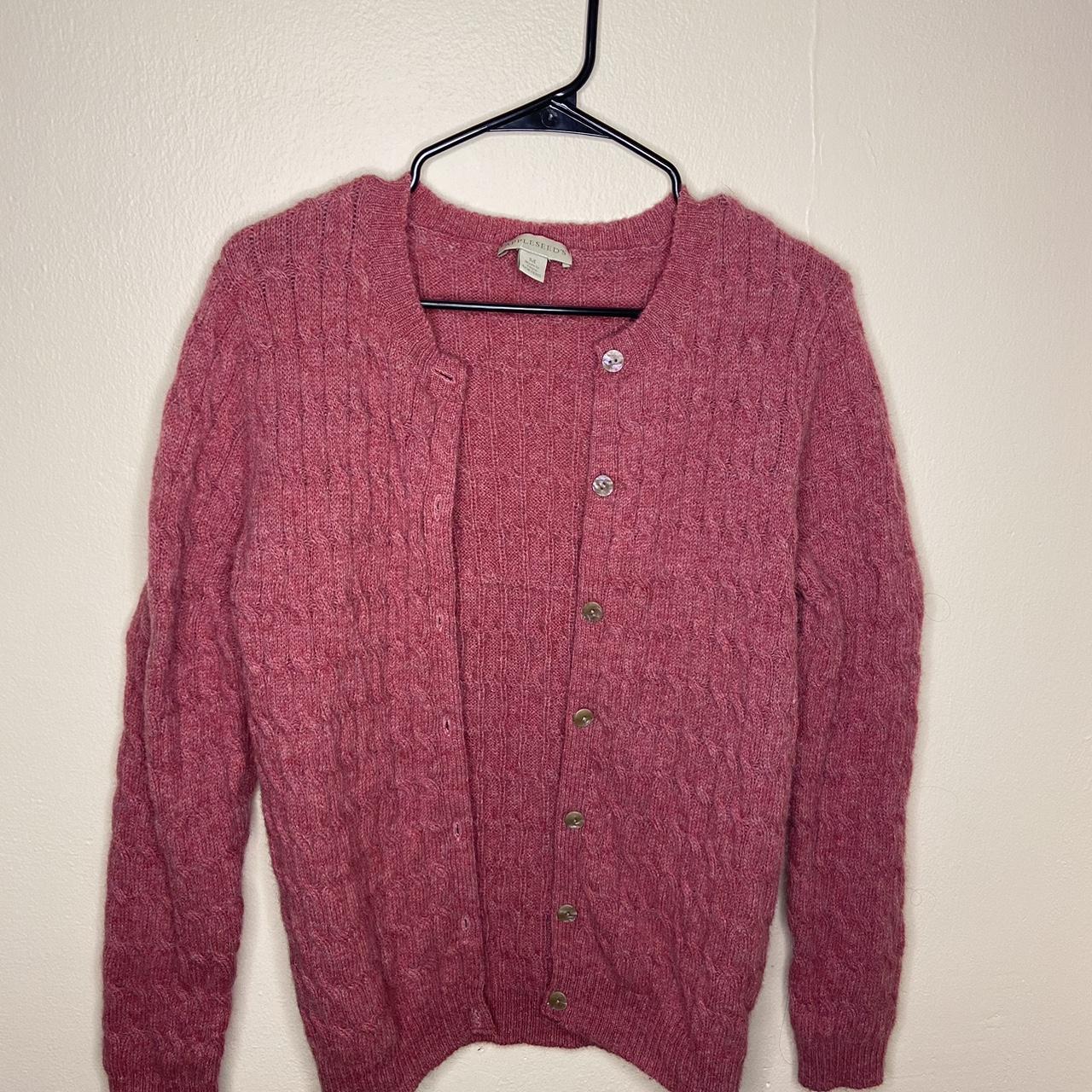 Adorable rose colored wool cardigan I love this... - Depop