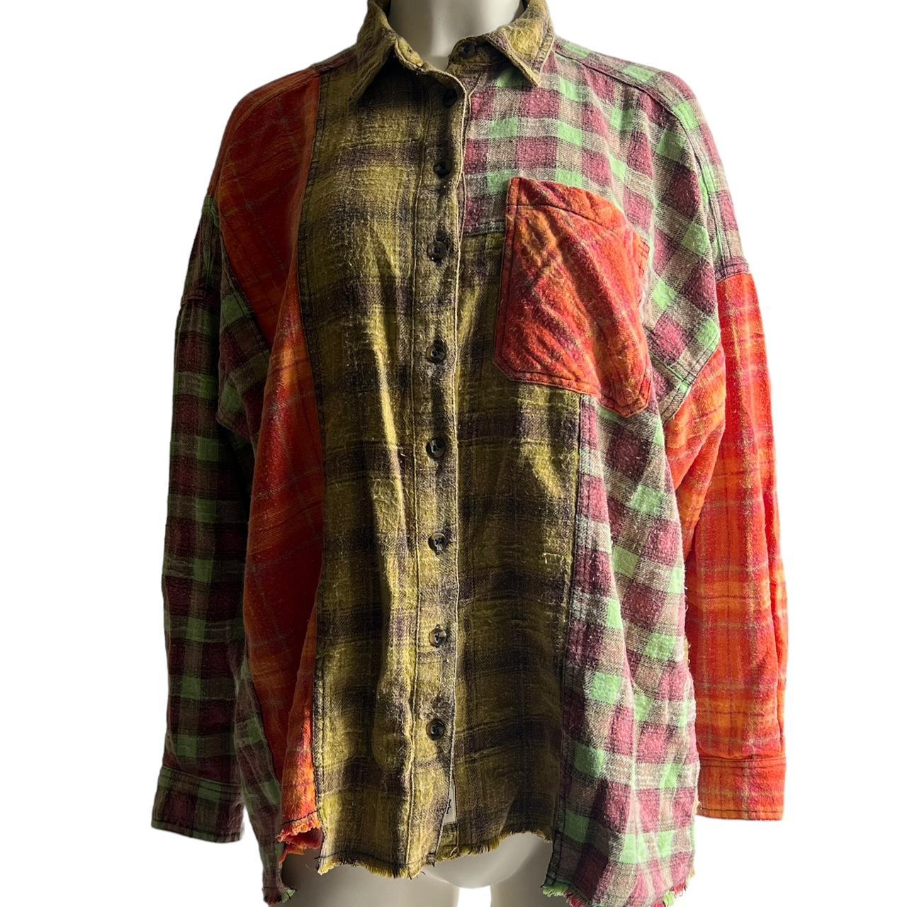 BDG Robbie Spliced Flannel Button-Down Shirt high quality NWT