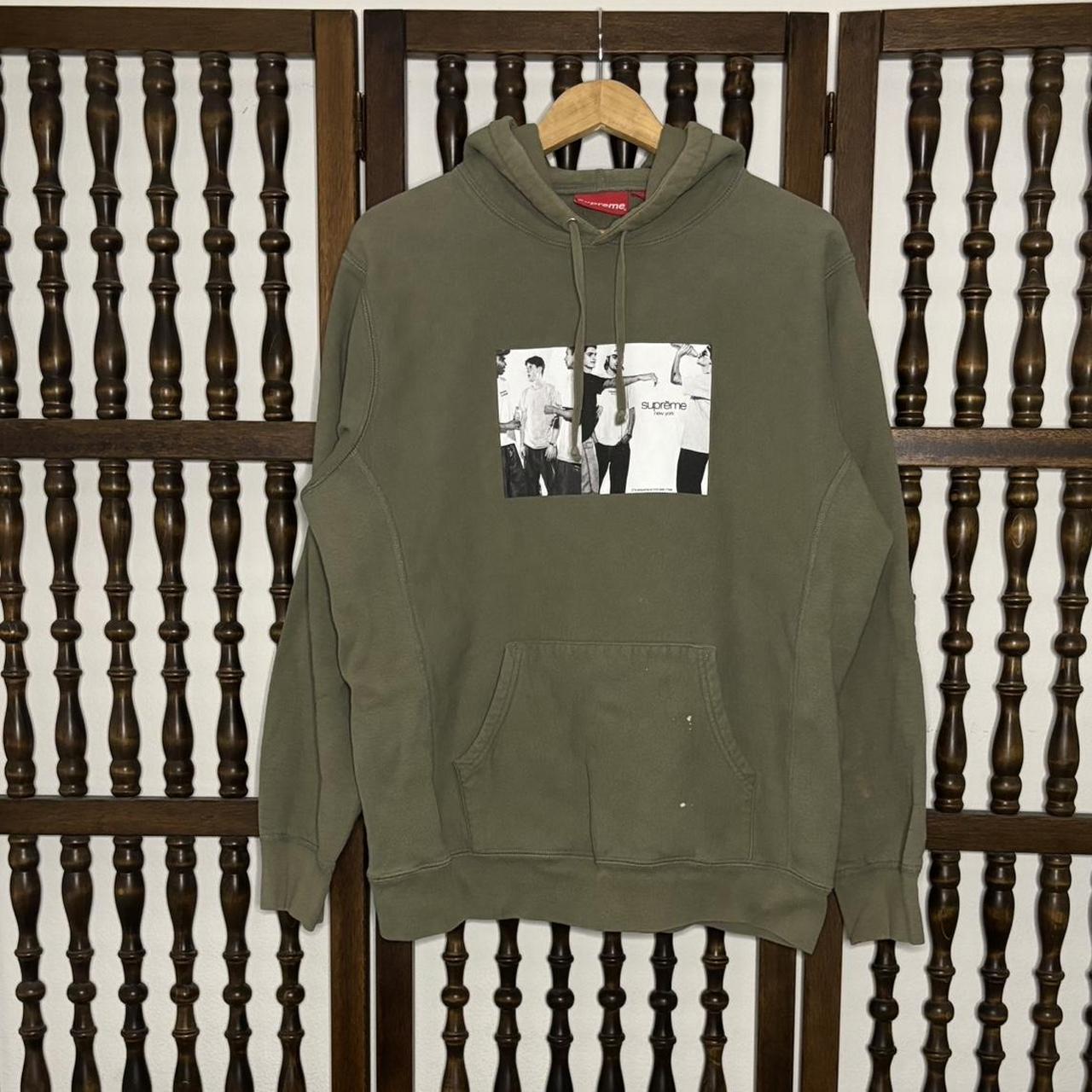 Green on sale supreme hoodie