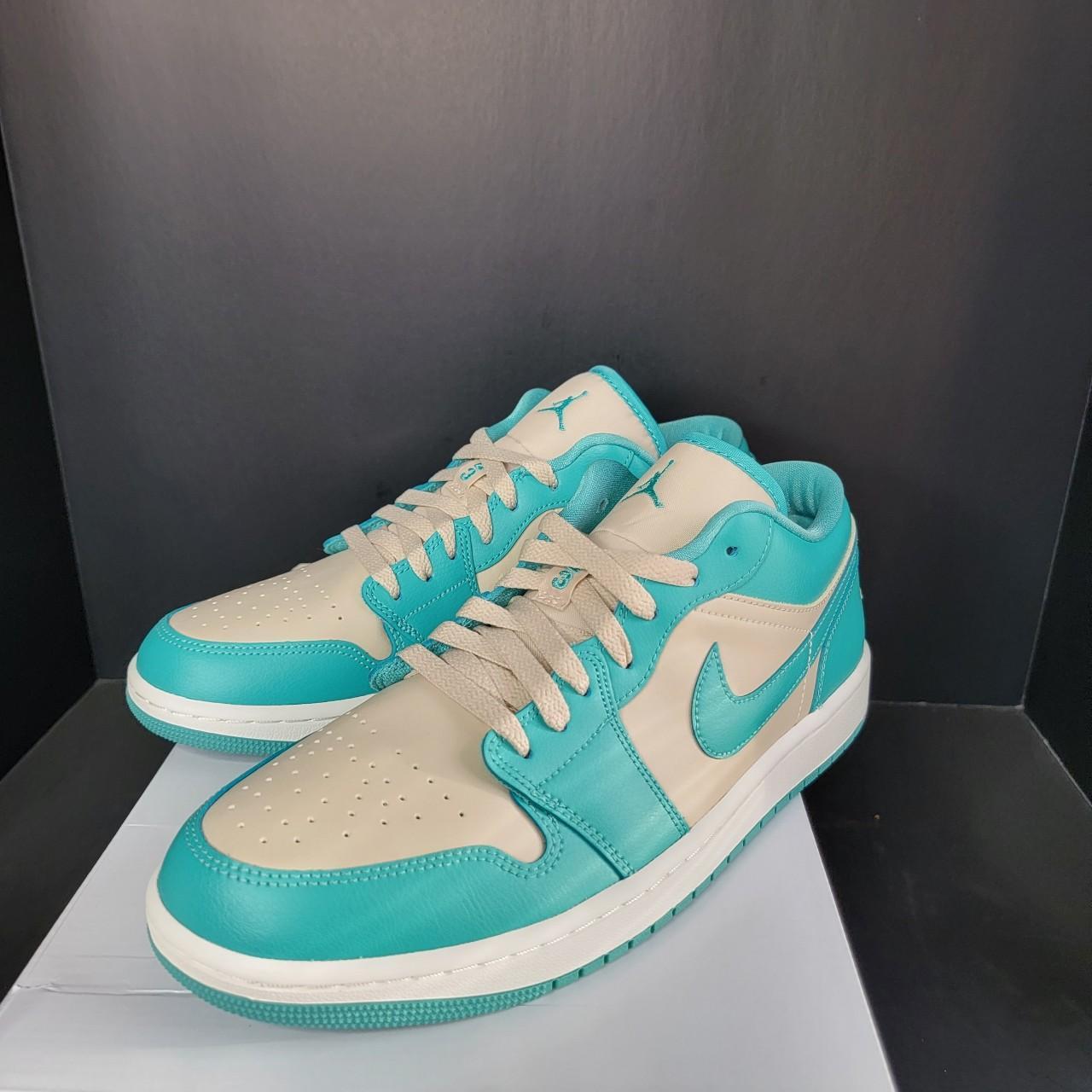Women's Jordan 1 Low Tropical Teal Brand New Fast... Depop