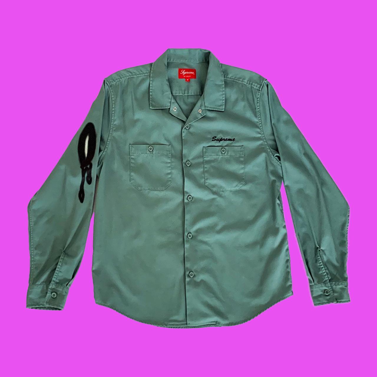 SUPREME, Rose LS Work Shirt Dusty Green FW18, sized...